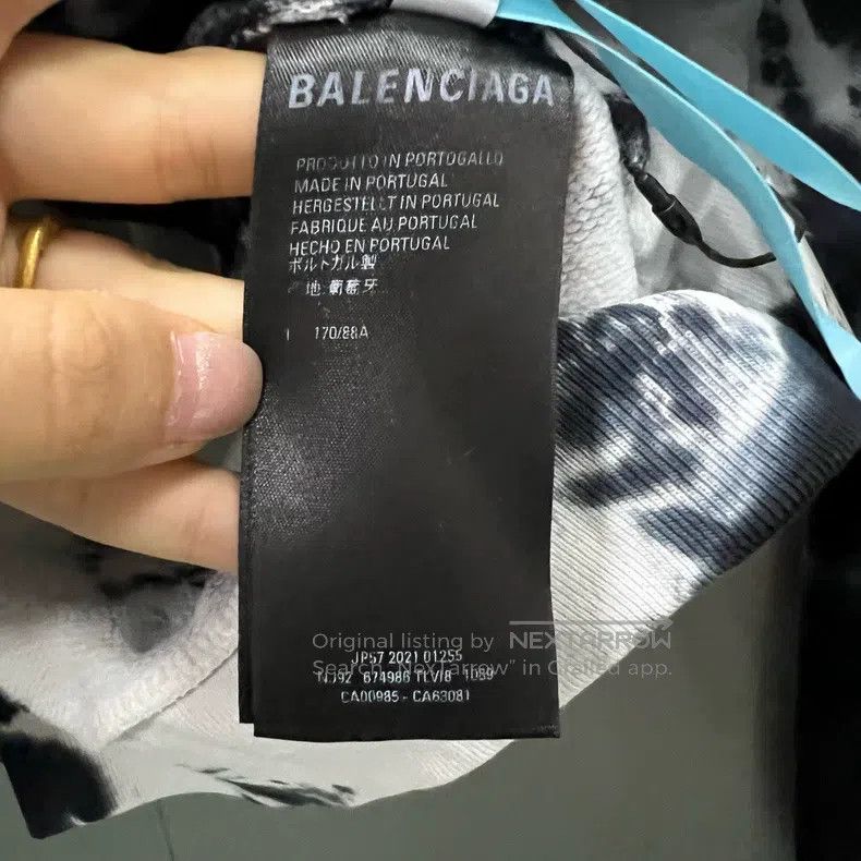 Balenciaga Balenciaga Heart Tie-Dye Logo Hoodie Size US XS / EU 42 / 0 - 4 Thumbnail
