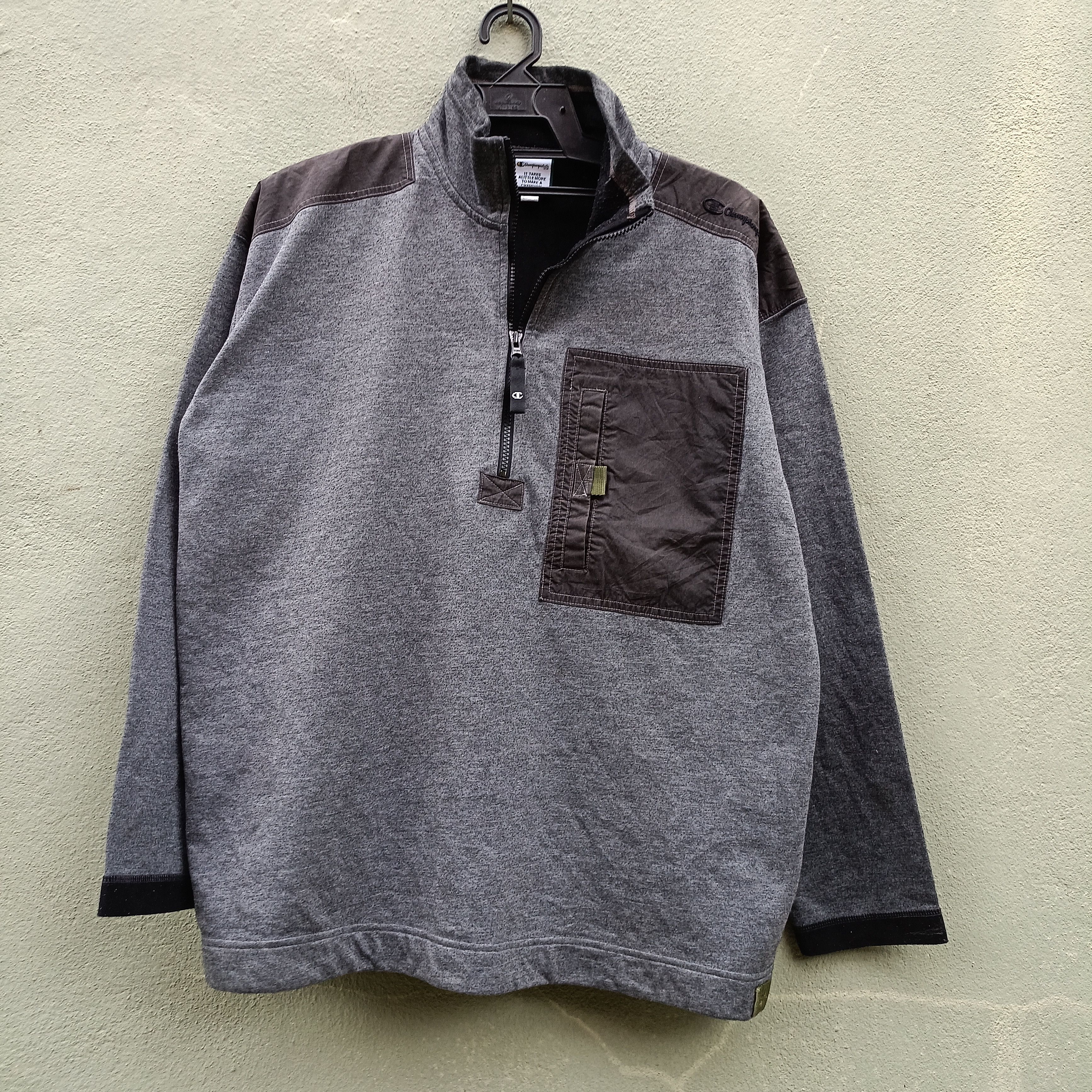 Japanese Brand Champion Half Zipper Sweater Size US L / EU 52-54 / 3 - 1 Thumbnail