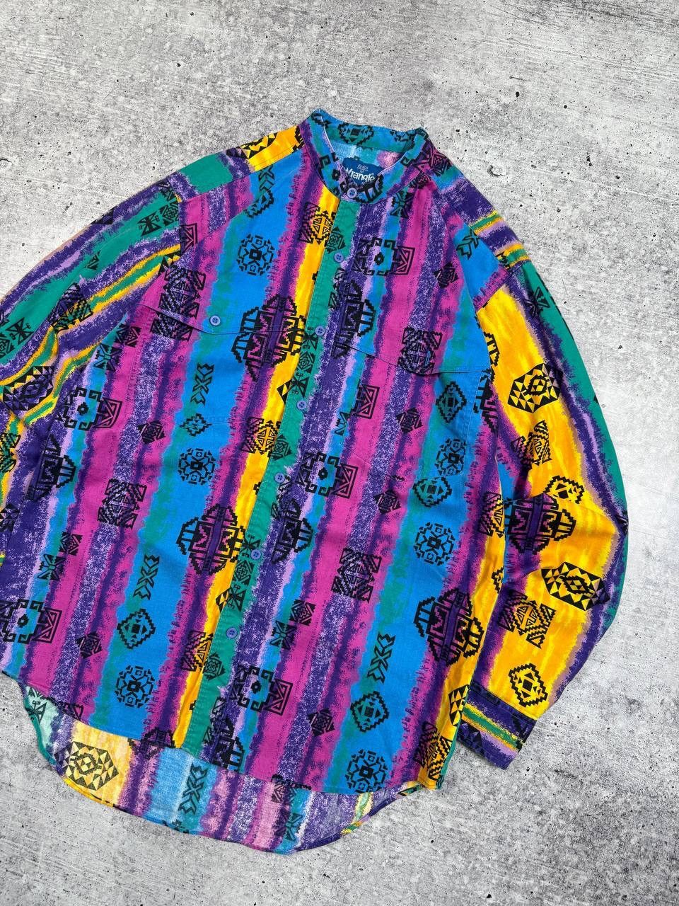 Wrangler Vintage Wrangler Cowboy Western Aztec Button Shirt Y2K Size US M / EU 48-50 / 2 - 2 Thumbnail