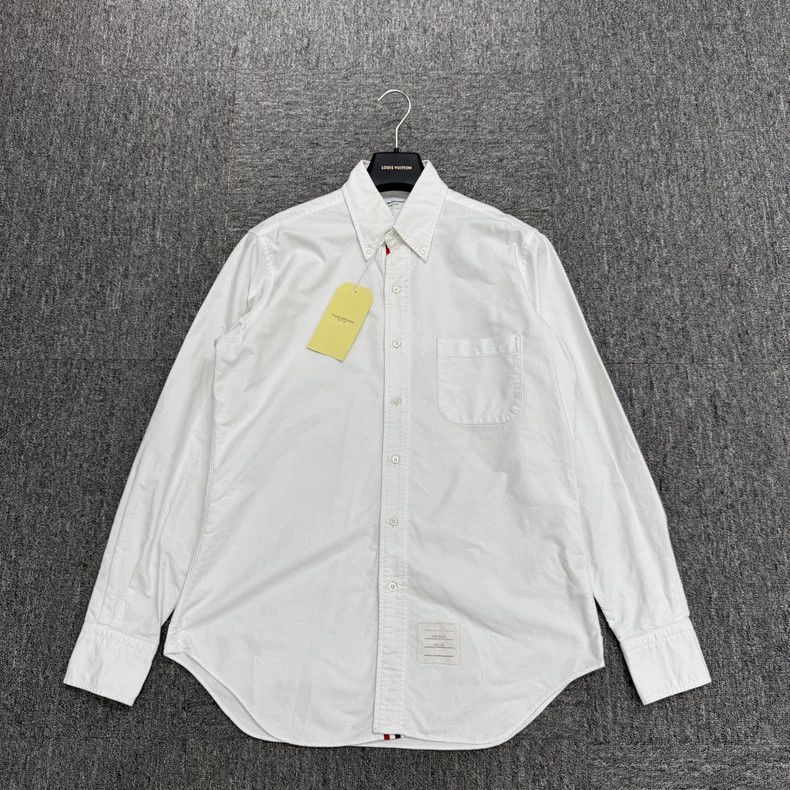 Thom Browne Thom Browne White Oxford Button-Up Shirt-yf Size US M / EU 48-50 / 2 - 1 Thumbnail