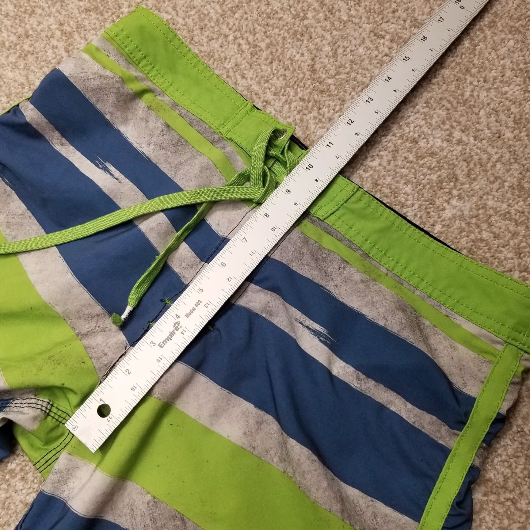 Vintage Society of The Sun Short Men 32 Green Blue Hybrid Cargo Stretch Swim Board Trunk Size US 32 / EU 48 - 6 Thumbnail