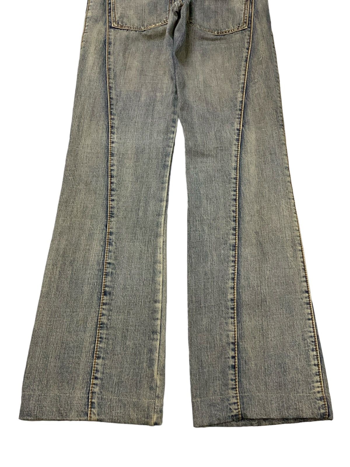 If Six Was Nine × Japanese Brand × Tornado Mart Takaio Japan Snake Trimmed Mud Wash Flared Distressed Jeans Size US 30 / EU 46 - 10 Thumbnail