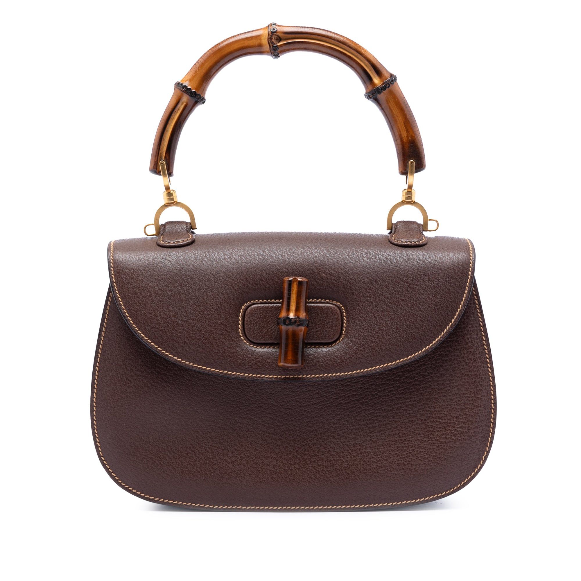 Gucci Medium Calfskin Bamboo Top Handle Bag Size ONE SIZE - 1 Thumbnail