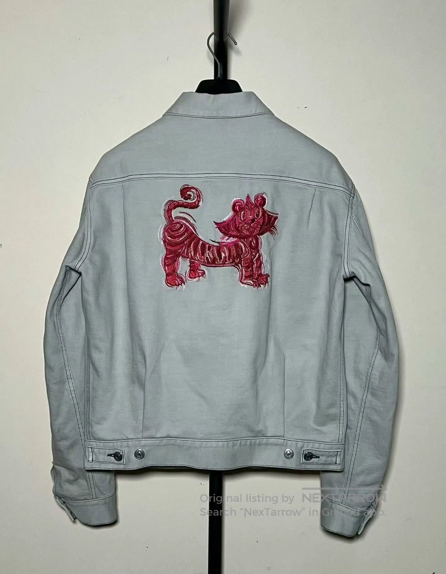Dior gray-blue tiger embroidered jacket by Dior. Size US L / EU 52-54 / 3 - 2 Thumbnail