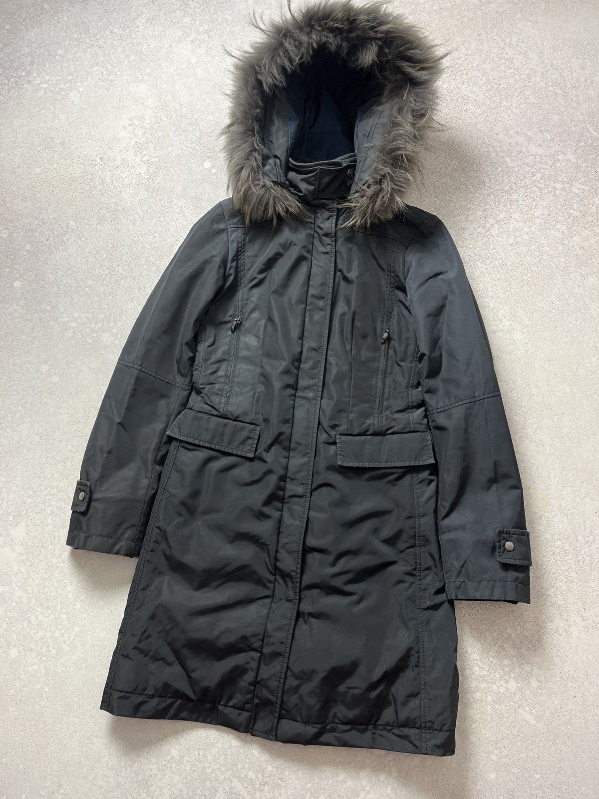 Herno DDP Herno Luxury Long Down Parka Coat Fur Trim Hood Size XS / US 0-2 / IT 36-38 - 1 Thumbnail