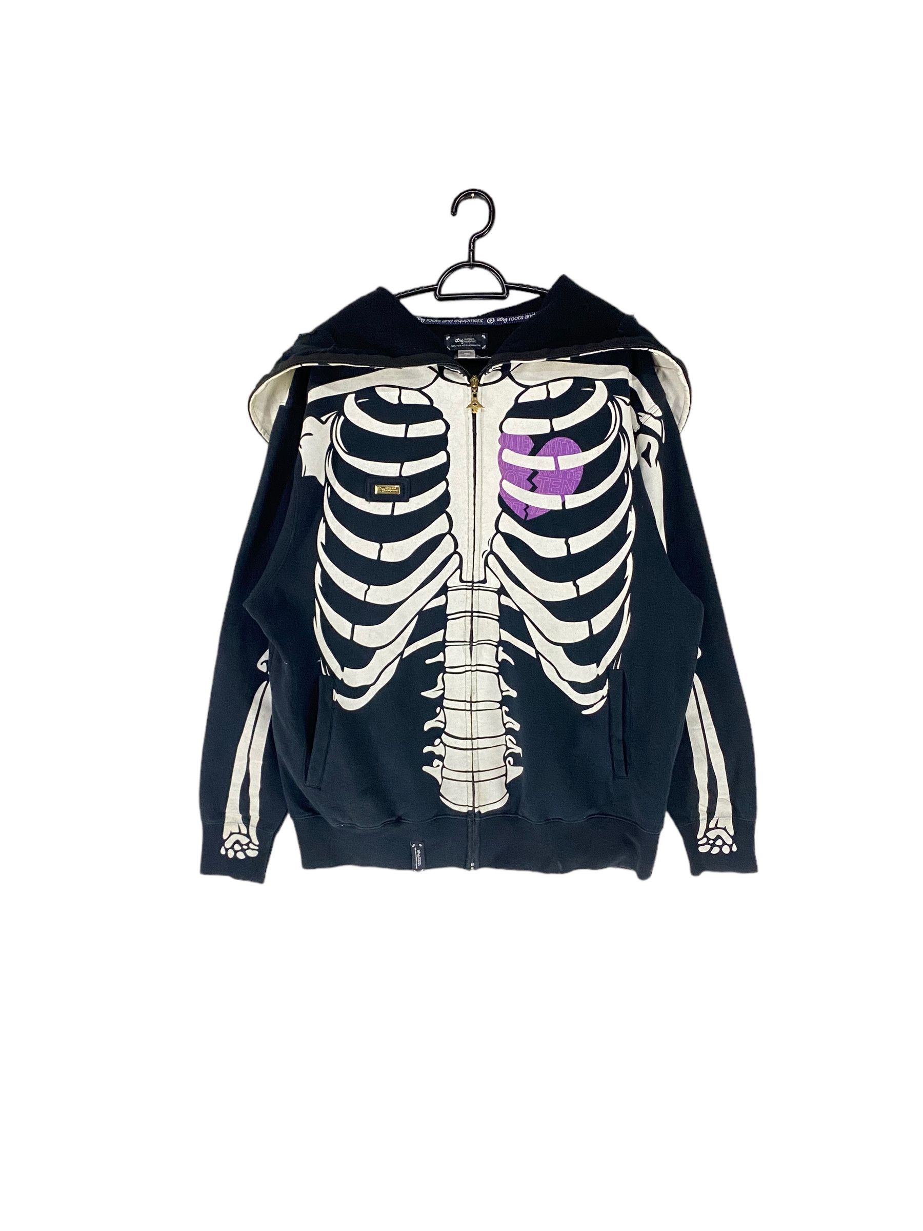 LRG × Vintage 2000s Lrg dead serious skeleton hoodie glow in the dark Size US L / EU 52-54 / 3 - 2 Thumbnail