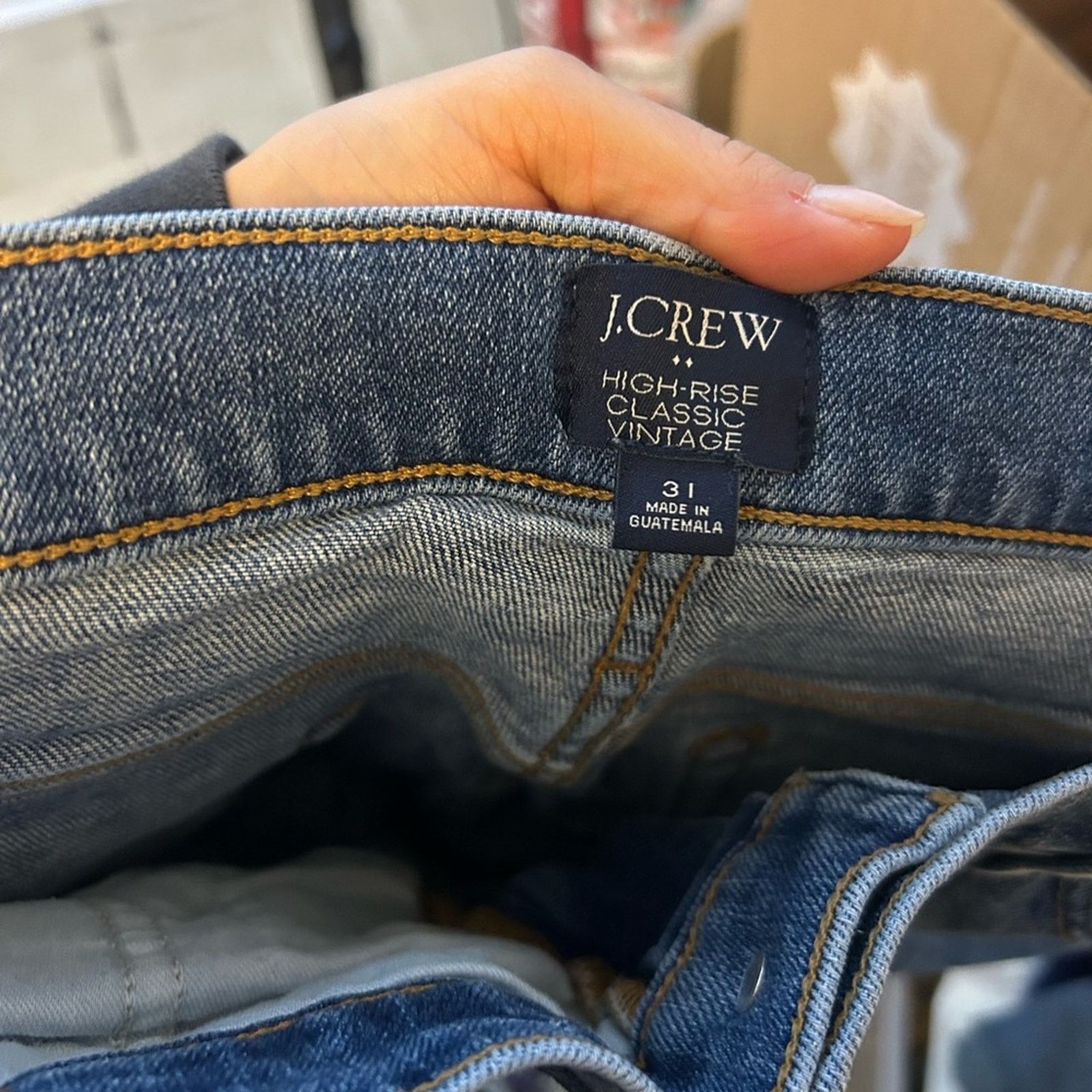 J.Crew J.Crew High Rise Classic Vintage Medium Wash Jeans Size 31" - 3 Thumbnail