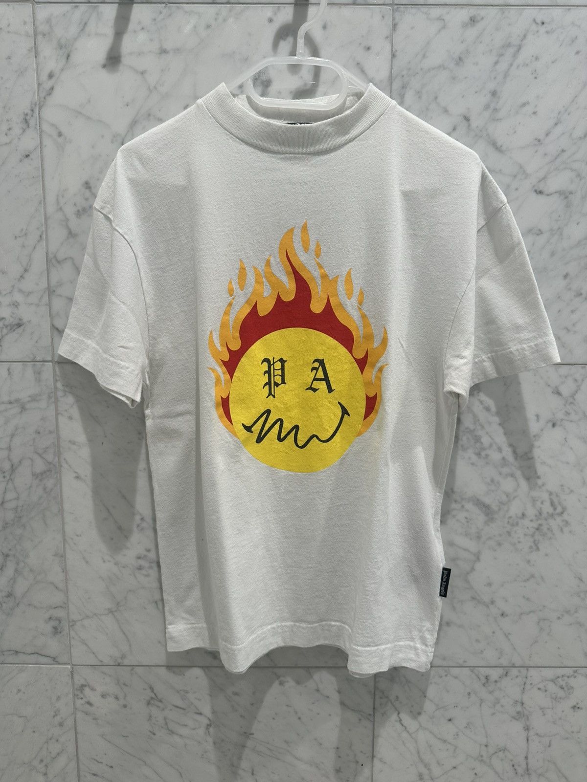 Palm Angels Palm Angels Burning Smiley T-Shirt | Grailed