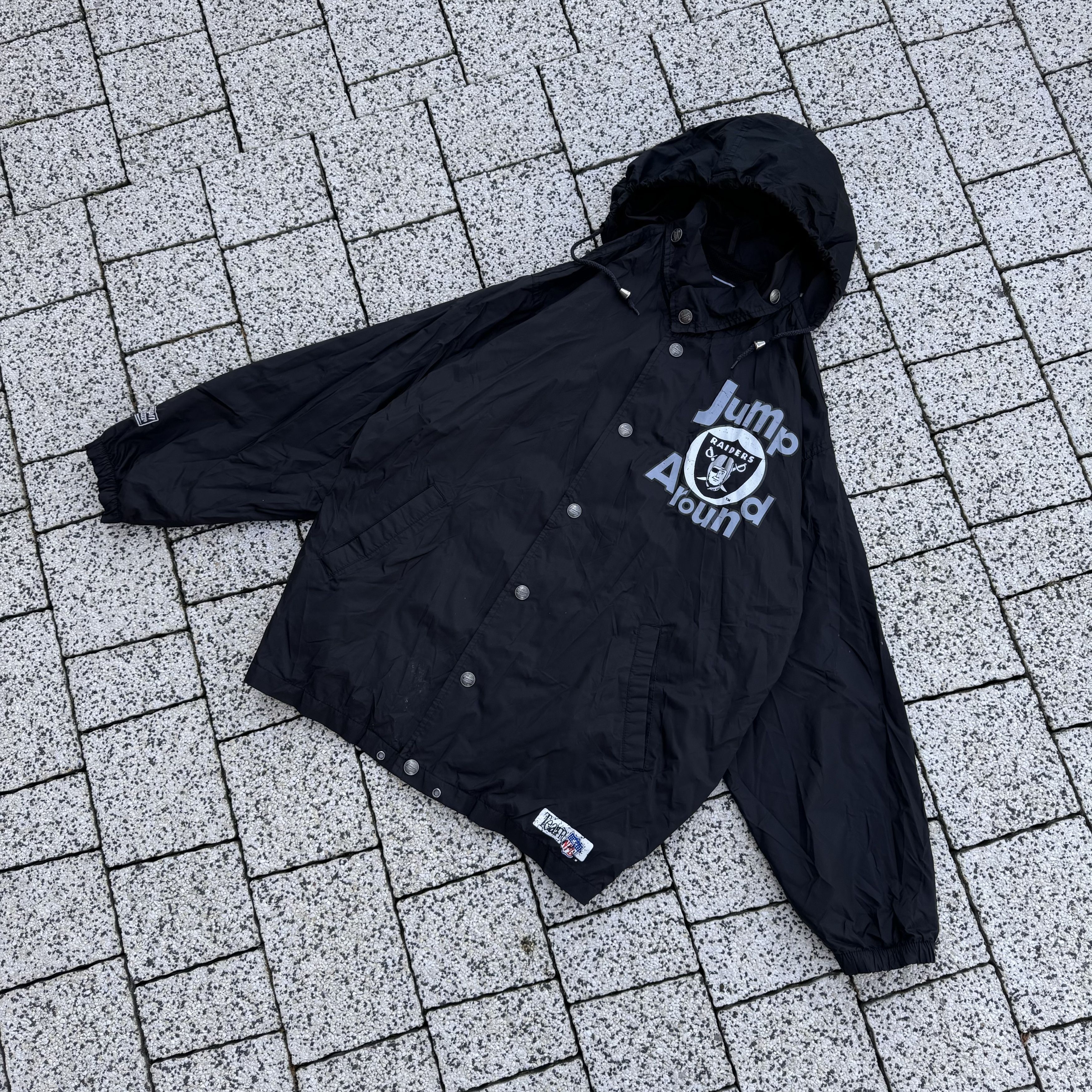NFL × Vintage RARE RAIDERS NFL NYLON JUMP AROUND JACKET CAMPRI Size US M / EU 48-50 / 2 - 2 Thumbnail