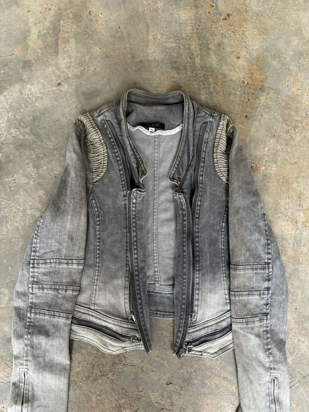 If Six Was Nine Y2k Plus Multi Zipper Ifsixwasnine Punk Style Denim Jacket Size M / US 6-8 / IT 42-44 - 5 Thumbnail