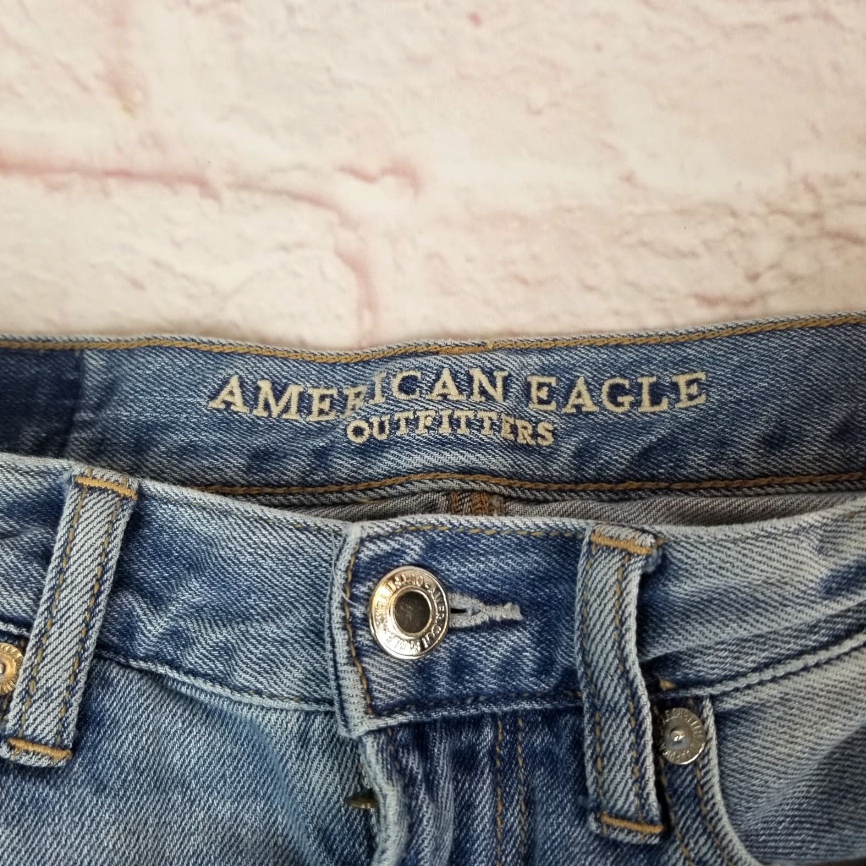 American Eagle Outfitters VINTAGE American Eagle Mom Jeans Junior Teens Jeans Mid Rise Distressed Size 00 Size 24" / US 00 / IT 34 - 5 Thumbnail
