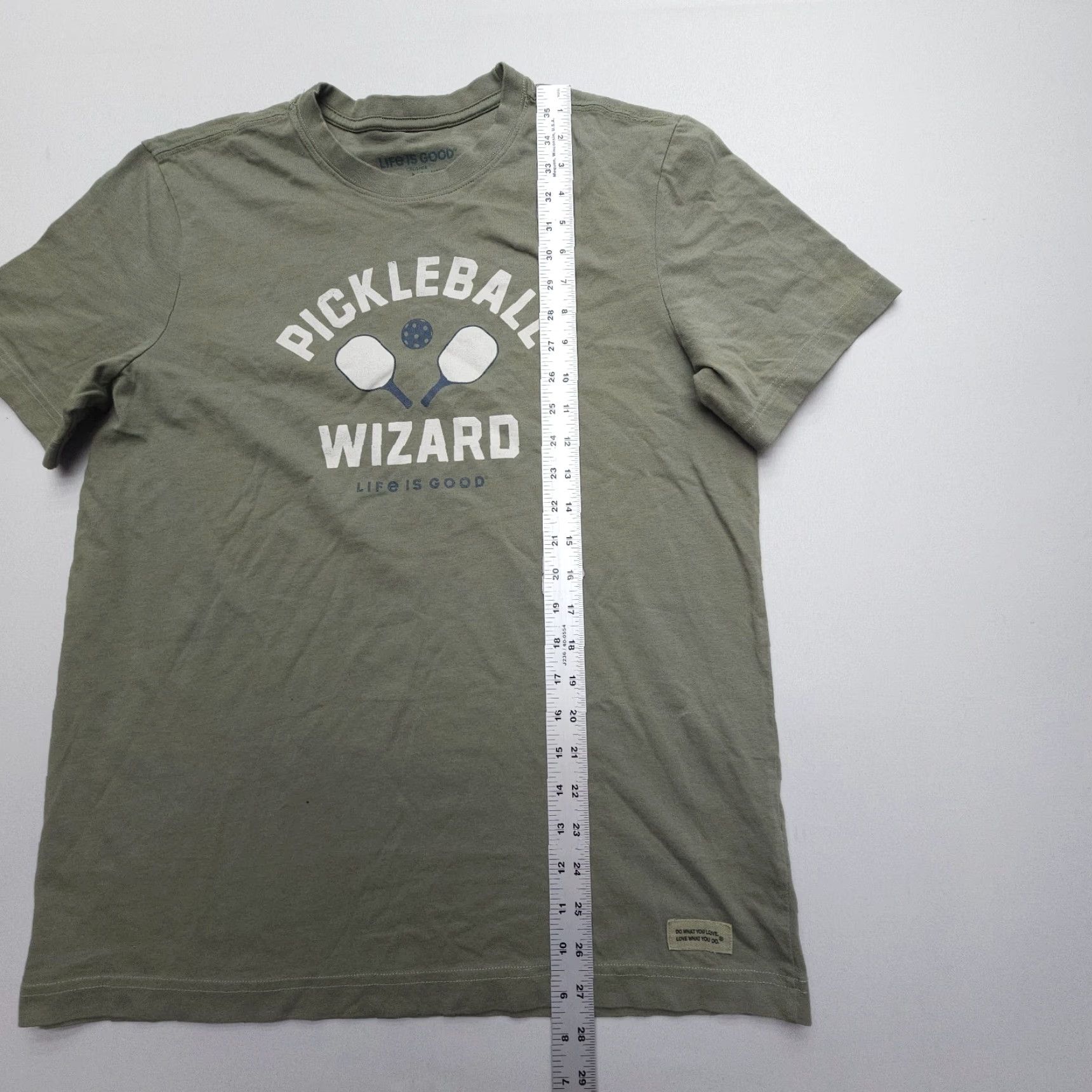 Life is Good Life is Good T Shirt Mens Medium Green Crusher Graphic Tee Pickleball Wizard Size US M / EU 48-50 / 2 - 5 Thumbnail