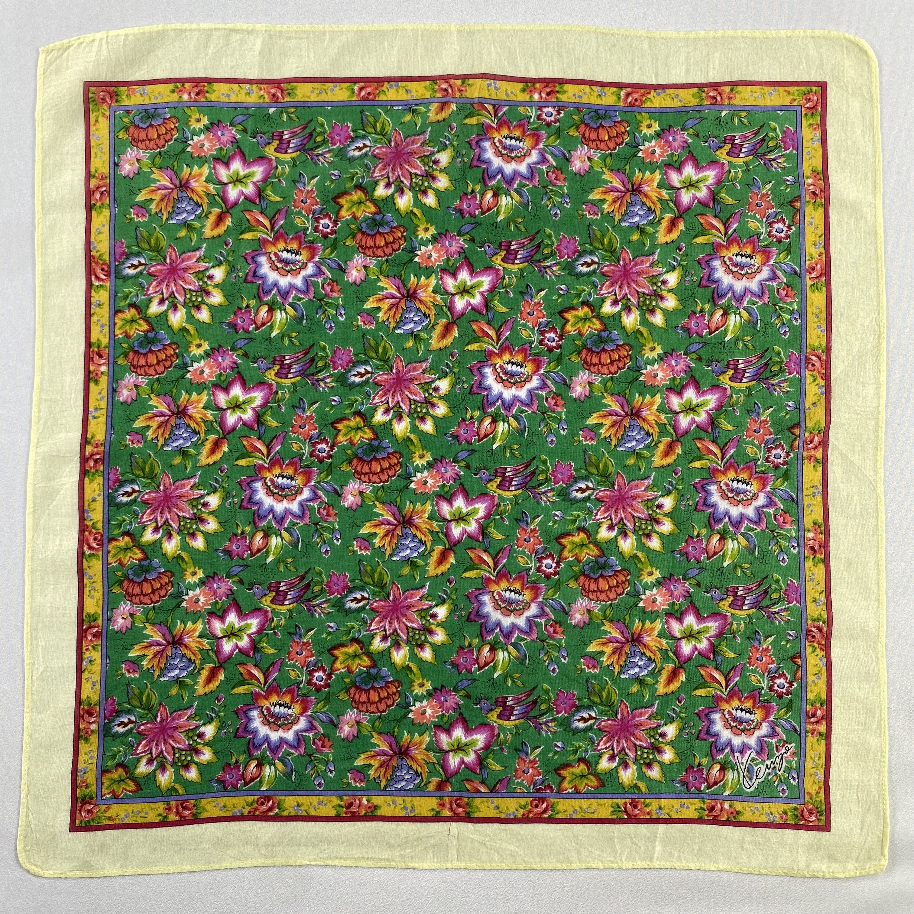 Kenzo × Vintage Kenzo Bandana/ Handkerchief / Neckerchief-P1728 Size ONE SIZE - 1 Thumbnail