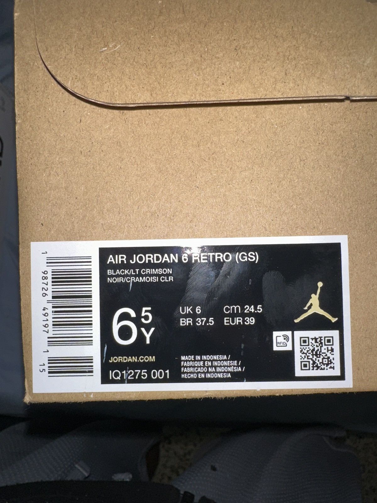 Nike RETRO 6 "INFRARED SALESMAN" Size US 6.5 / EU 39-40 - 4 Thumbnail