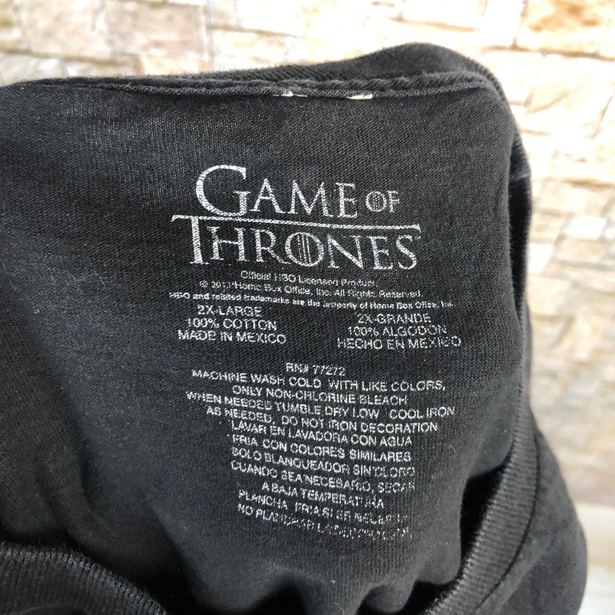 Japanese Brand × The Game Game Of Thrones Black T-Shirt #A551 Size US XL / EU 56 / 4 - 11 Thumbnail