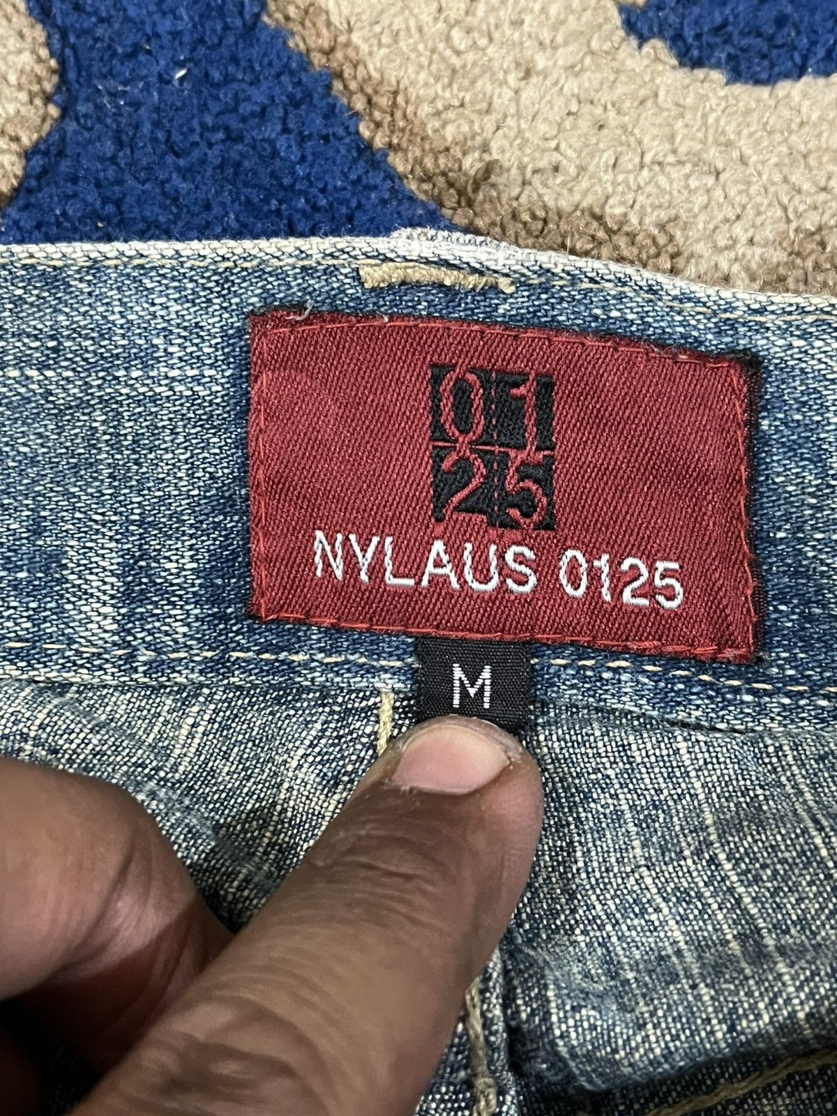 If Six Was Nine Vintage Japanese Nylaus 0125 Mudwash Patchwork Denim Size US 31 - 9 Thumbnail