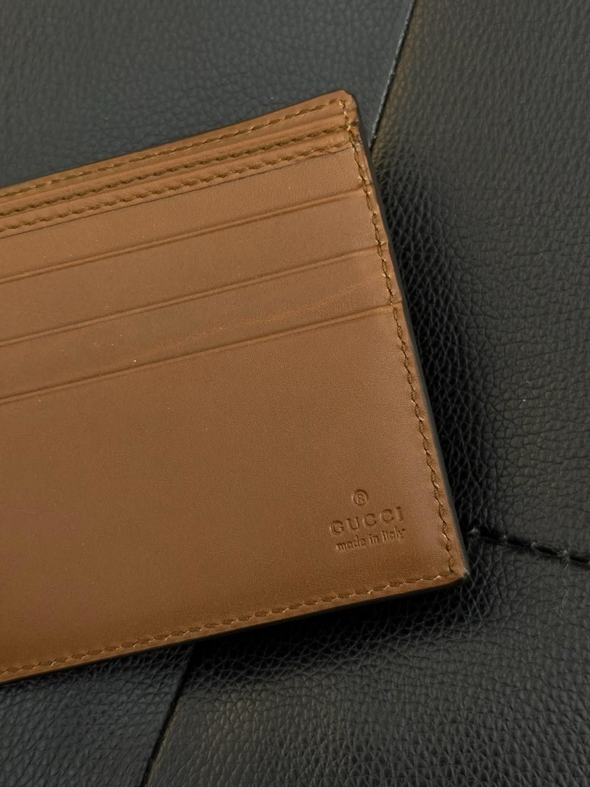 Gucci GUCCI Bifold Wallet Leather Authentic Box $595 Retail Brown Size ONE SIZE - 8 Thumbnail