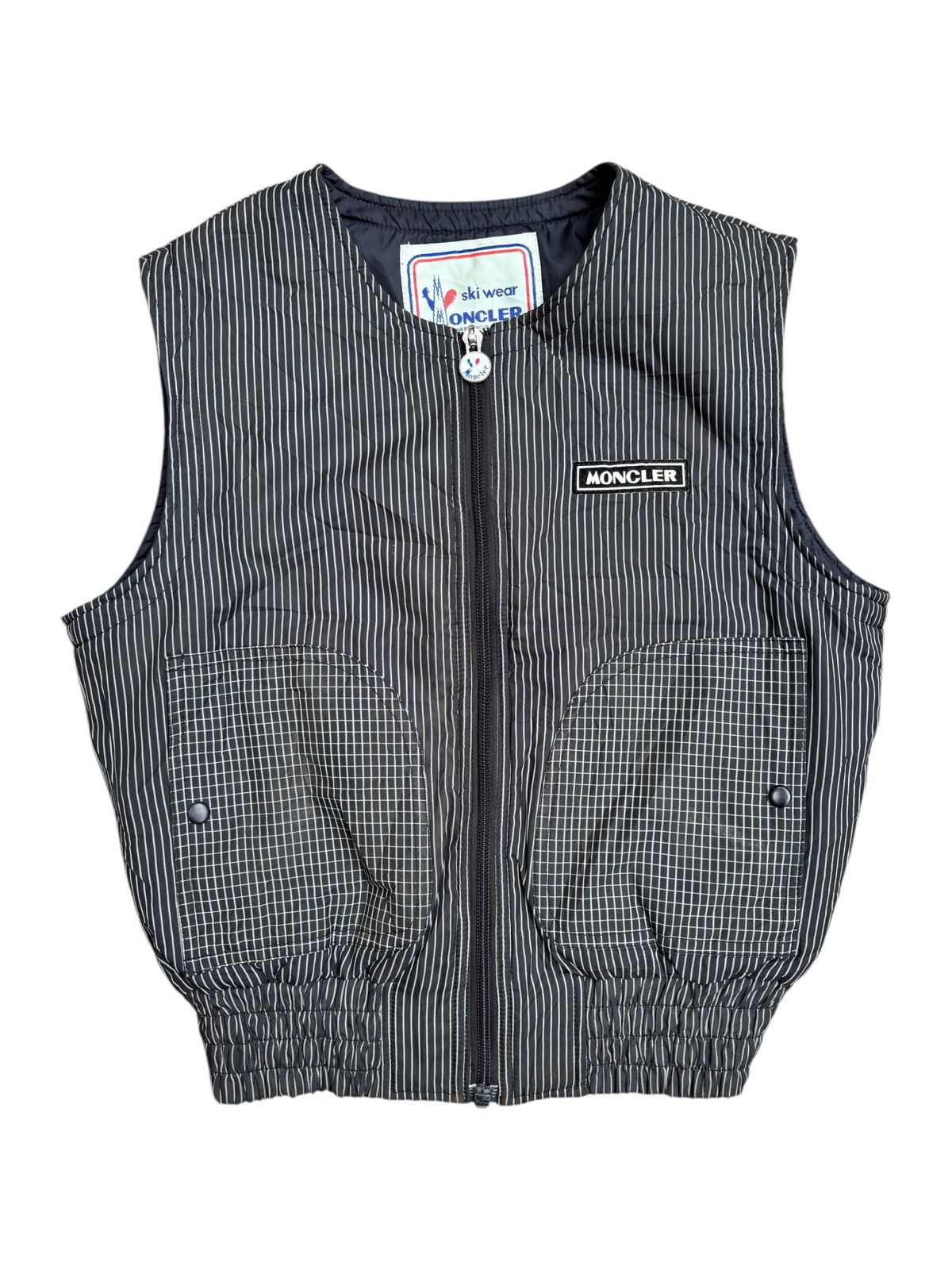 Moncler × Vintage Vintage Moncler Ski Wear Striped Down Vest Size US M / EU 48-50 / 2 - 1 Thumbnail