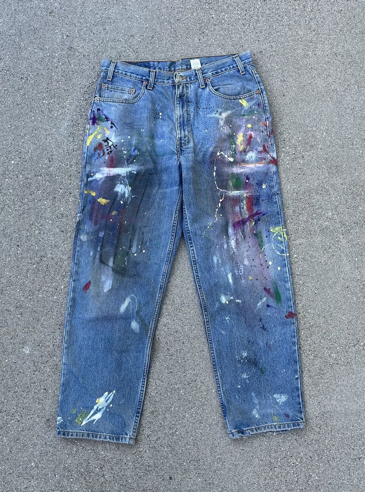 Levi's × Vintage Vintage Levi’s 550 Jeans Custom Distressed Thrashed Size US 34 / EU 50 - 1 Thumbnail