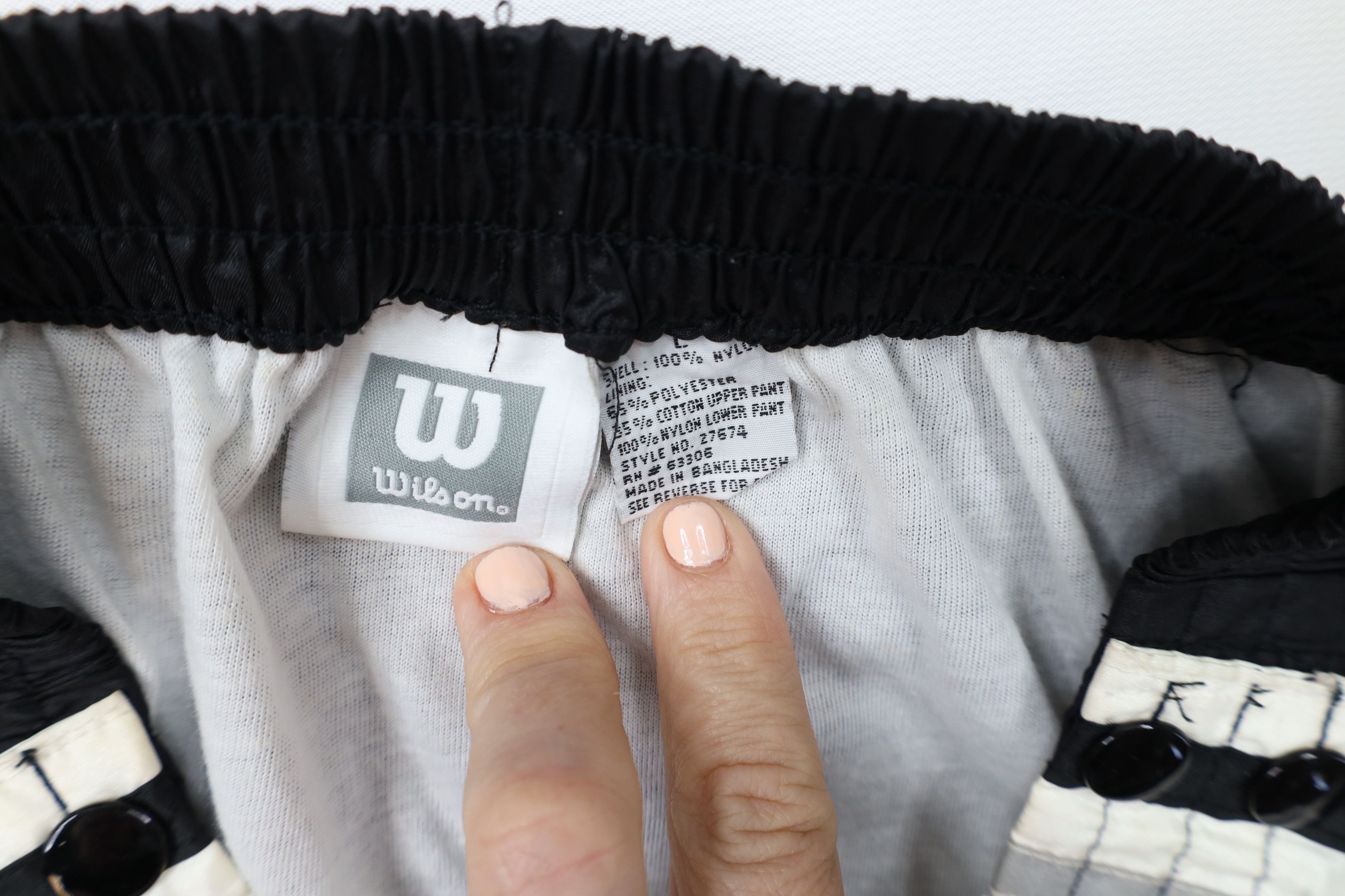 Vintage Vintage 90s Wilson Lined Tearaway Joggers Pants Black Size US 36 / EU 52 - 8 Thumbnail