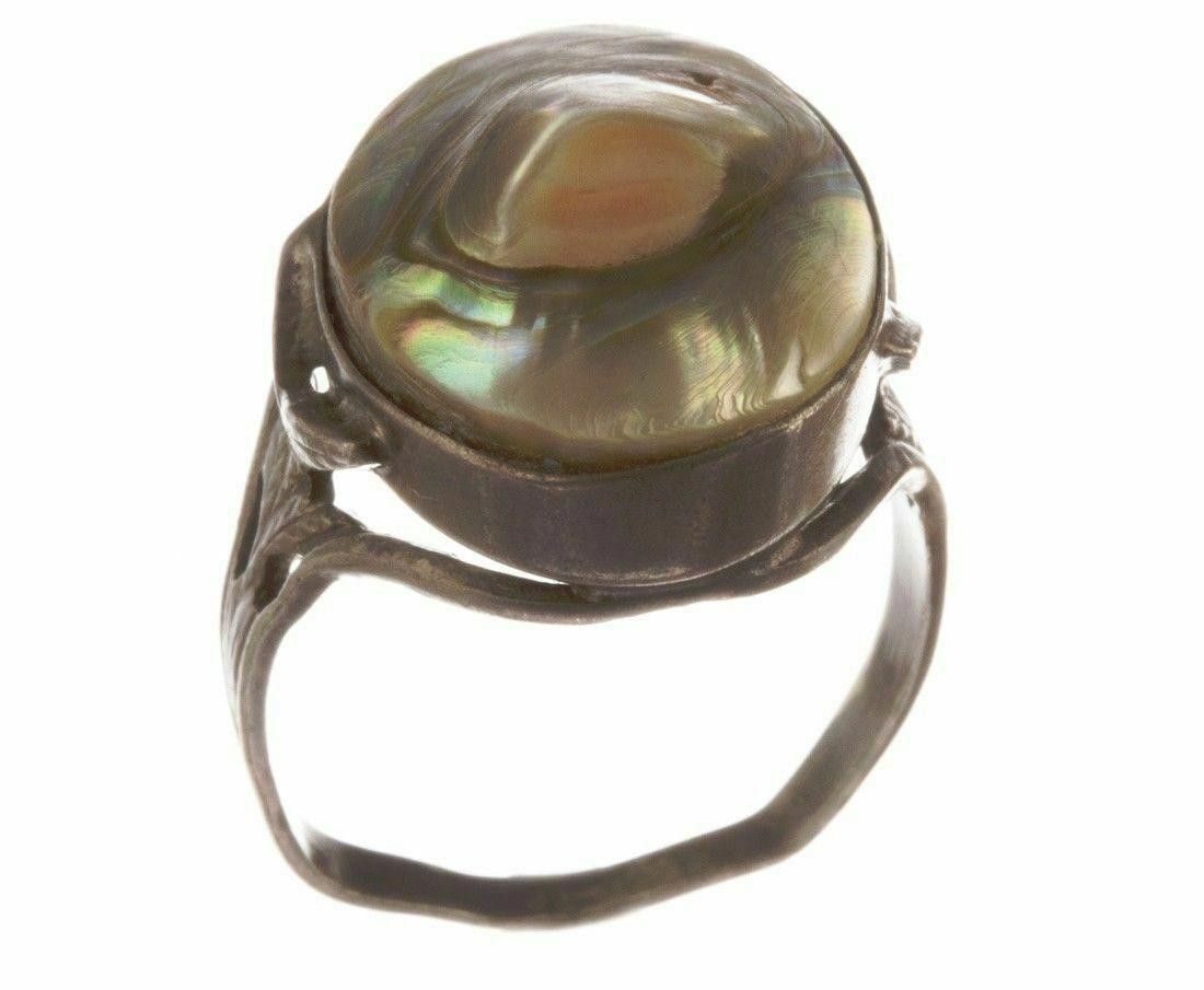 Designer Victorian Blister Pearl Sterling Silver Ring Size ONE SIZE - 2 Thumbnail