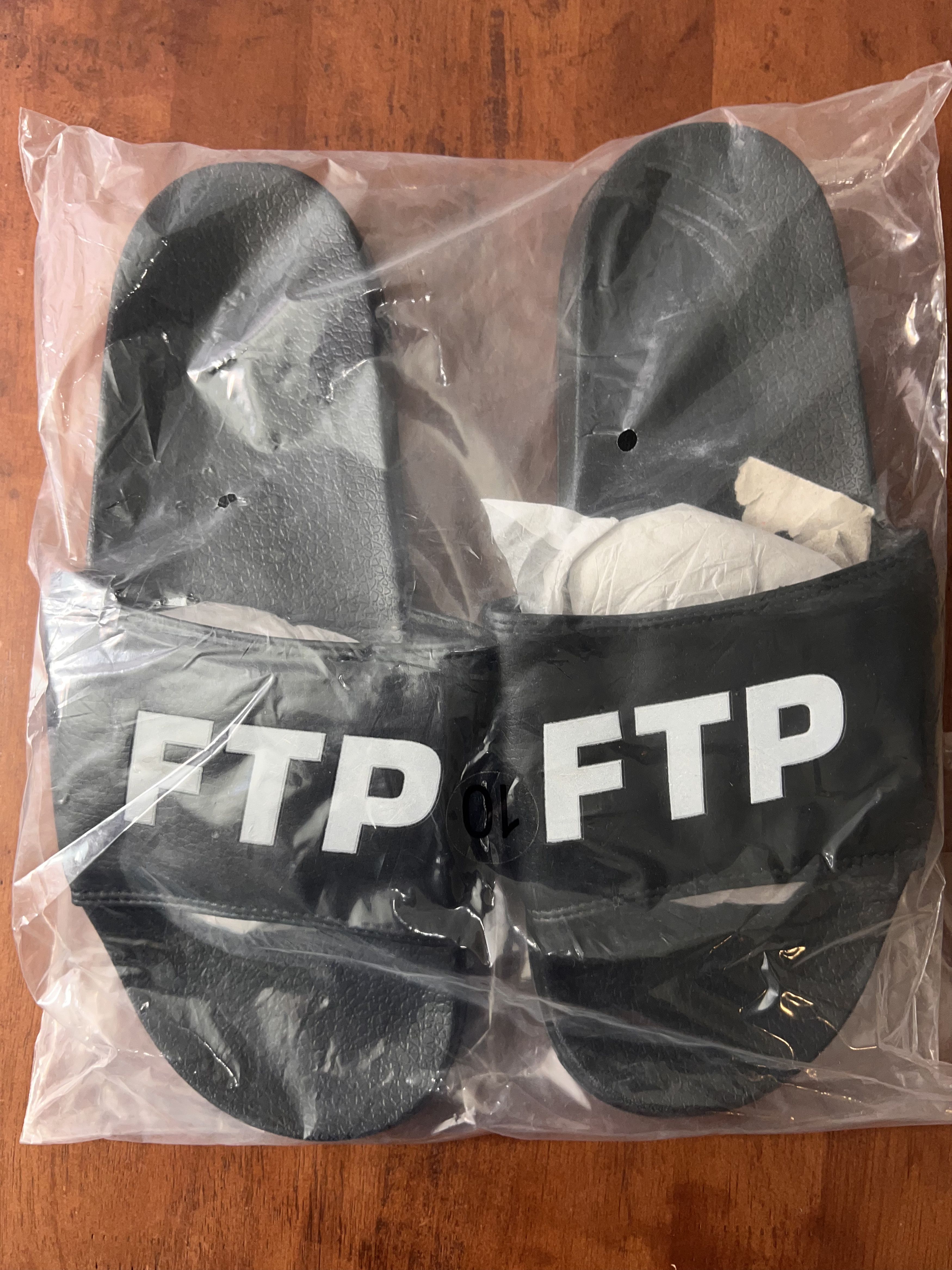 Fuck The Population Reflective Logo Slides Size US 10 / EU 43 - 4 Thumbnail