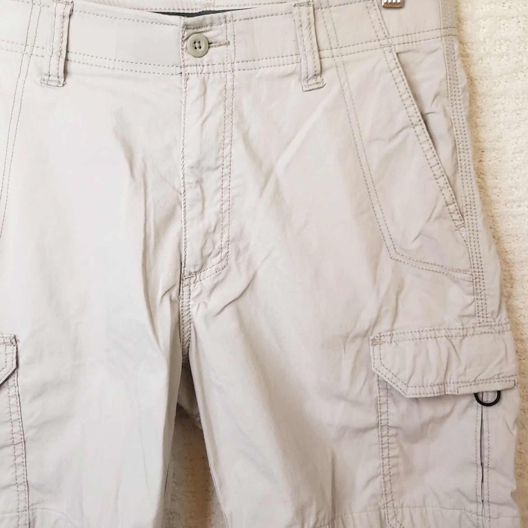 Lee Lee Nomad Men's Cargo Shorts 32 Regular Elastic Stretch Brown Cotton Polyester Spandex Zip Closure Casual Travel Size US 32 / EU 48 - 3 Thumbnail