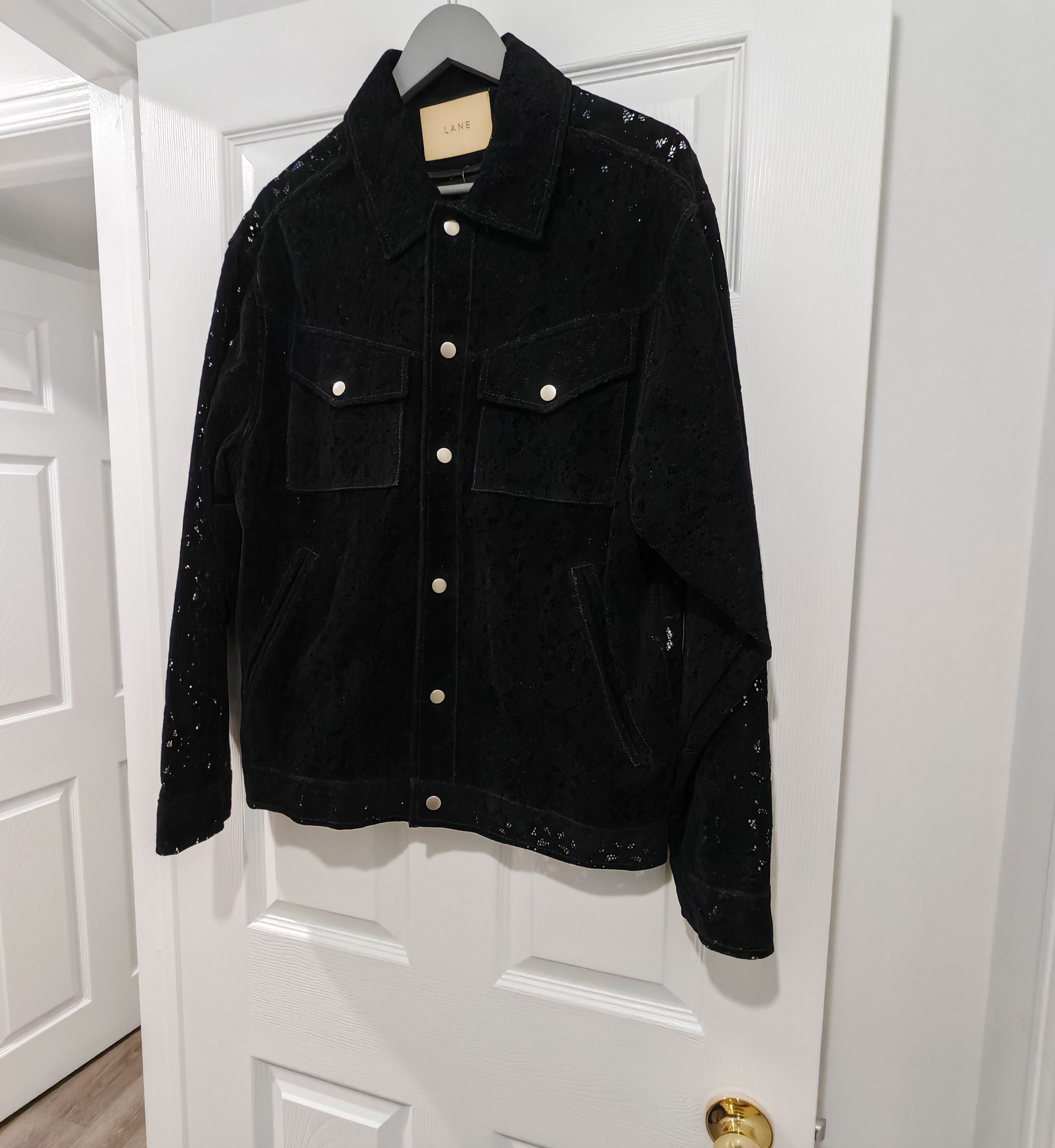Other Korean Brand LANE Perforated Laser Cut Trucker Jacket Size US M / EU 48-50 / 2 - 2 Thumbnail