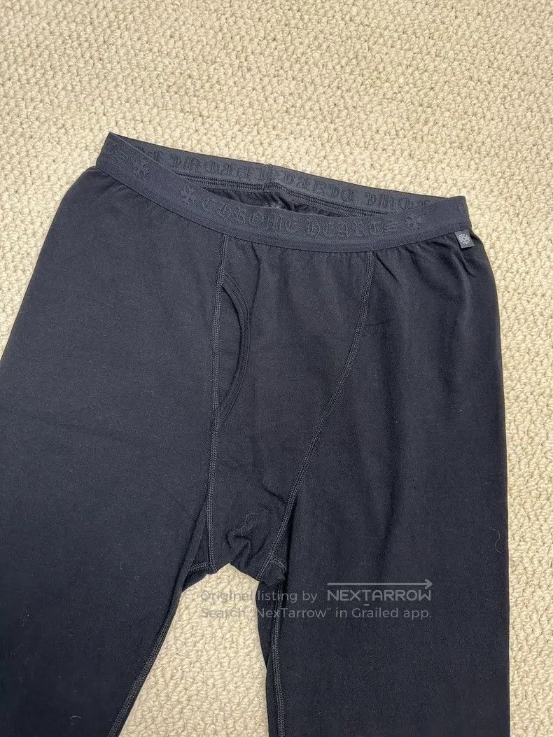 Chrome Hearts CHROME HEARTS Size L Black Sanskrit horseshoe leggings legg Size US 32 / EU 48 - 2 Thumbnail