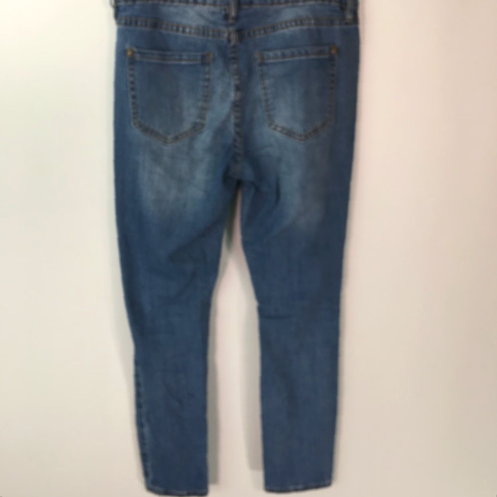 Cotton On Cotton On Womens Jeans Skinny Blue 7/8 Denim Regular 5-Pocket Distressed Slim Casual Size 28" / US 6 / IT 42 - 2 Thumbnail