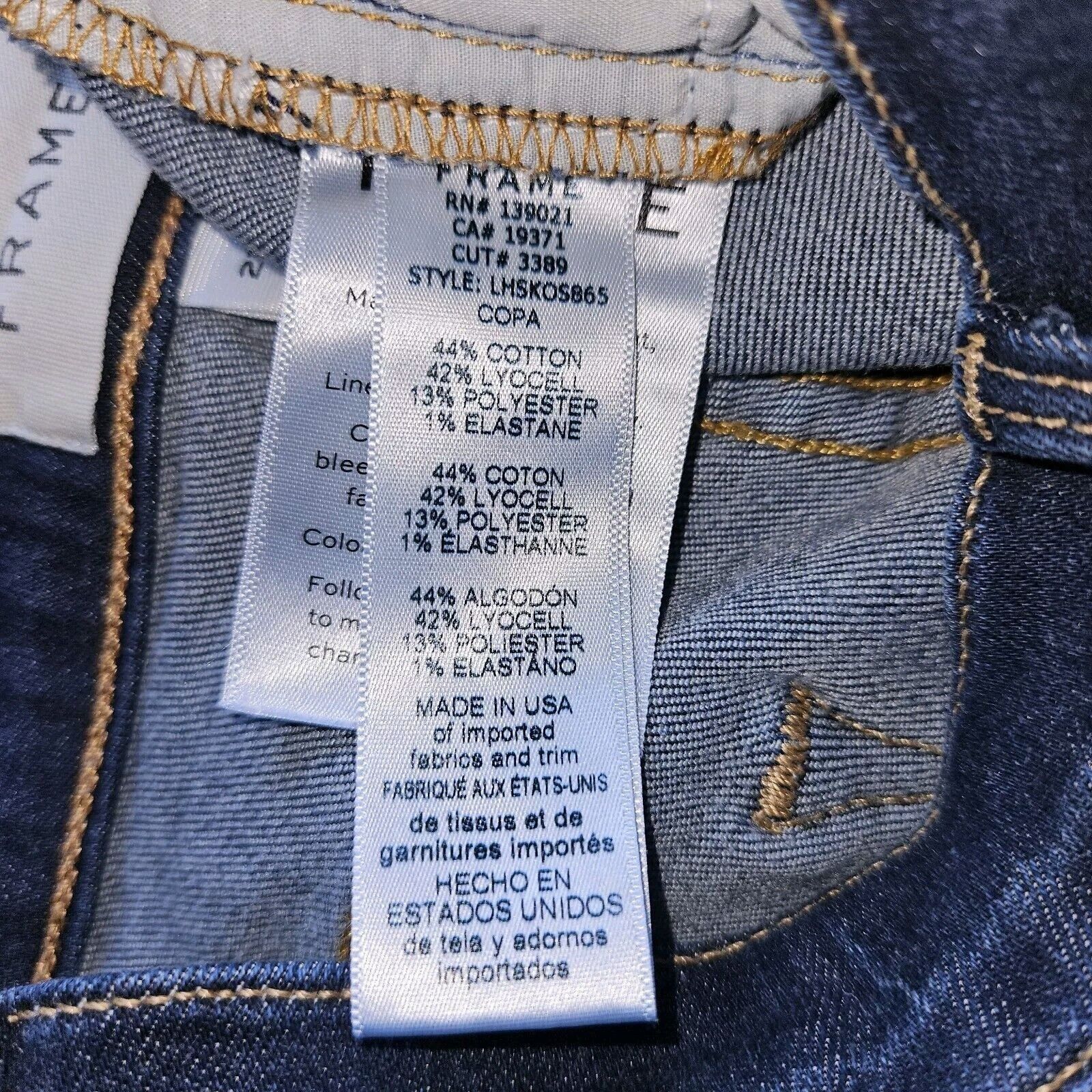 Frame Frame Jeans Women 25 Le High Skinny Split Hem Mid Rise Blue Size 25" / US 0 / IT 36 - 13 Thumbnail