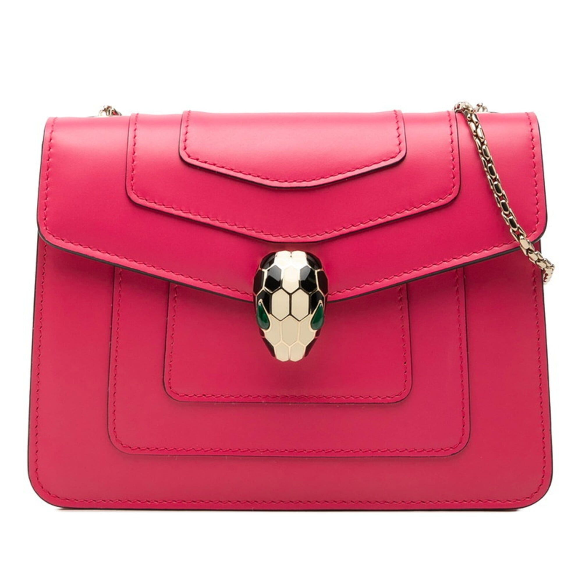 Bvlgari Bulgari Serpenti Forever Crossbody Chain Shoulder Bag, Pink Leather, Women's BVLGARI Size ONE SIZE - 1 Thumbnail