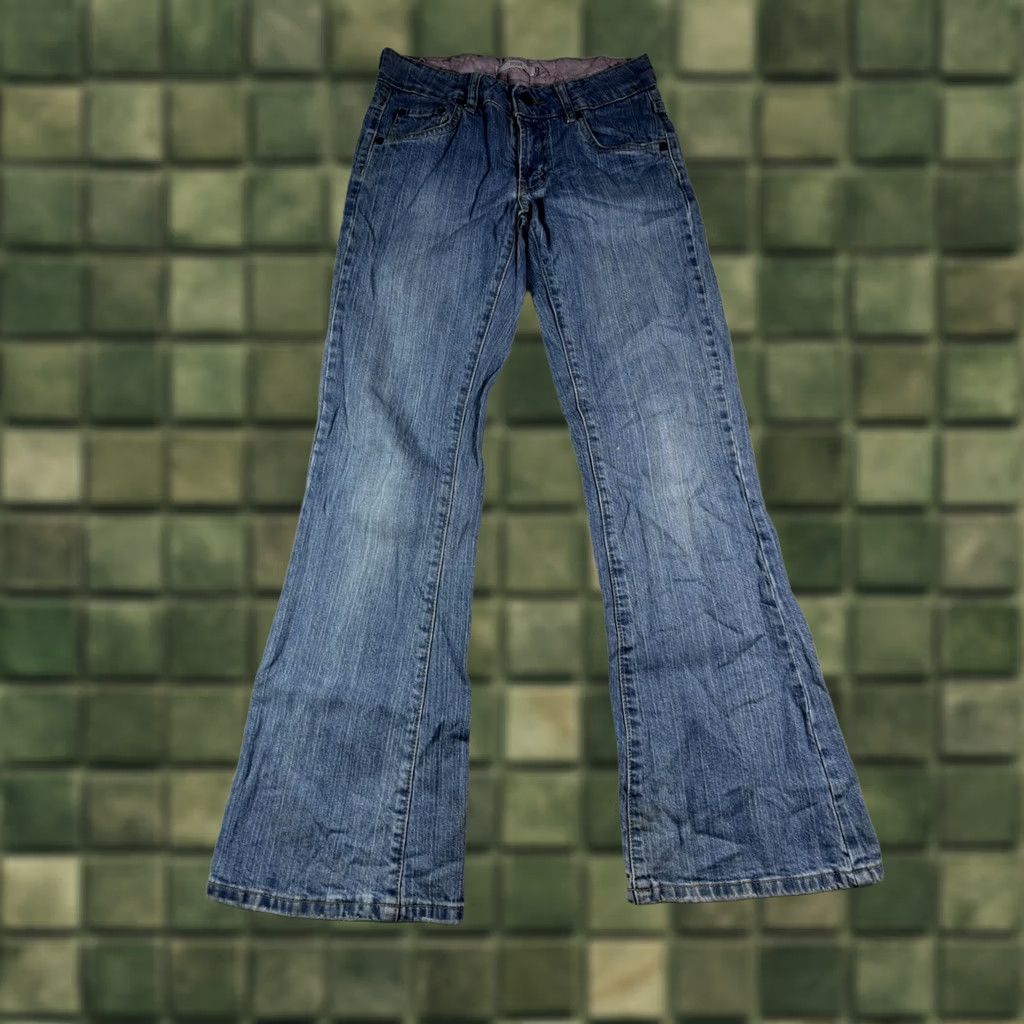 Levi's VINTAGE Levi's 517 Jeans Womens 14 Reg Blue Denim Flare Rise 5-Pocket Logo Stretch 90s USA City 517 Size 36" / US 14 / IT 50 - 1 Thumbnail