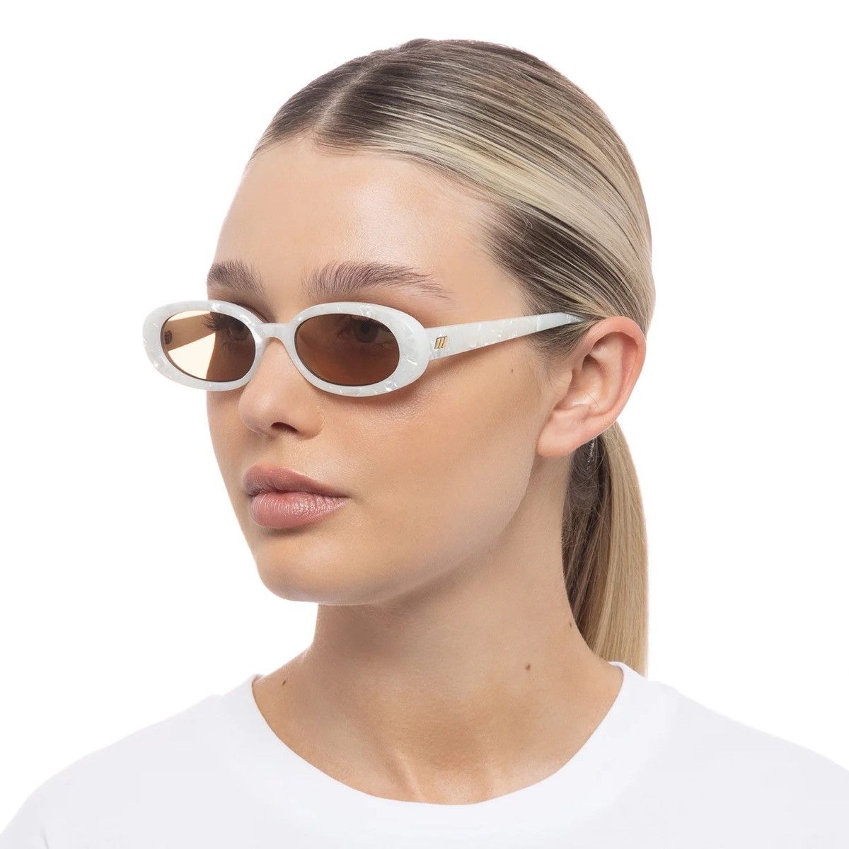 Le Specs Le Specs Outta Love White Marble Unisex Size ONE SIZE - 9 Thumbnail