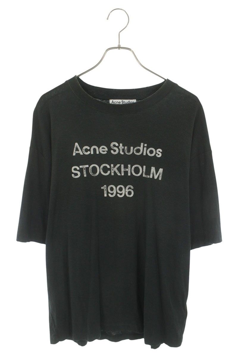 Acne Studios Logo Relaxed Fit Vintage T-Shirt Black Size S, Men's