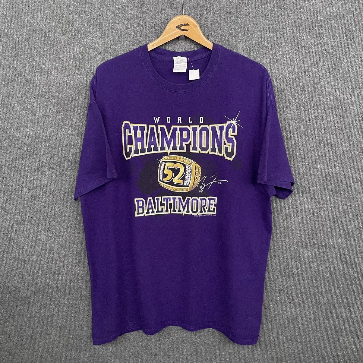 NFL × Vintage Vintage NFL Baltimore Ravens 2013 World Champions T Shirt Size US XL / EU 56 / 4 - 1 Thumbnail