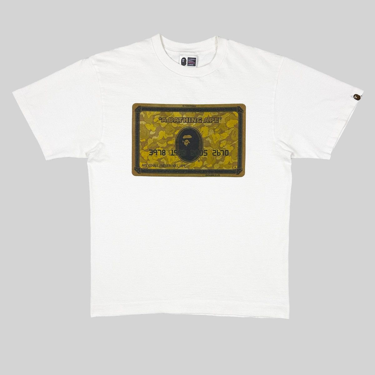 BAPE Mania Gold Card T-Shirt Size S New Rare Limited Edition