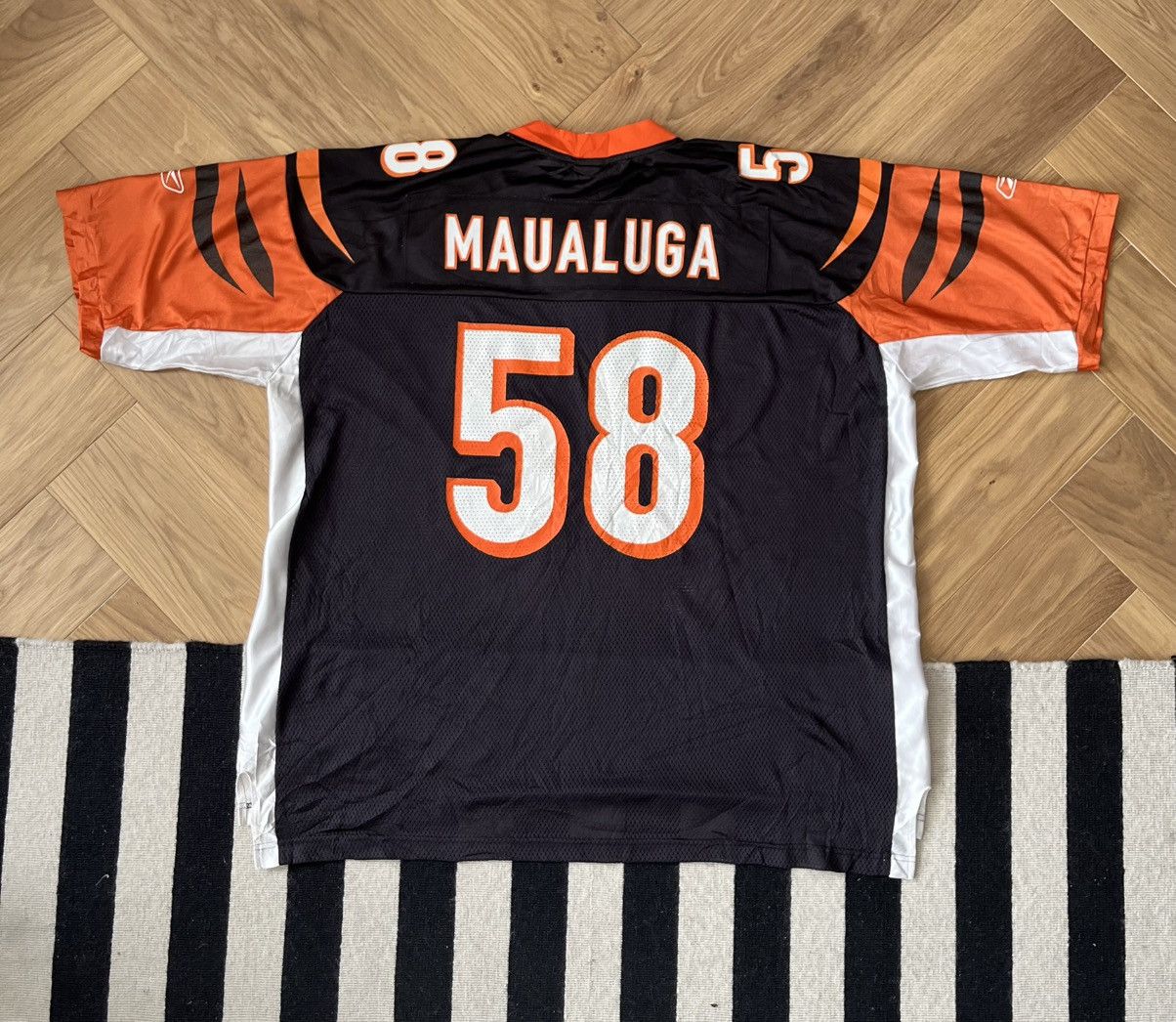 Reebok Vintage Rey Maualuga Cincinnati Bengals #58 Reebok Jersey Size US XXL / EU 58 / 5 - 6 Thumbnail