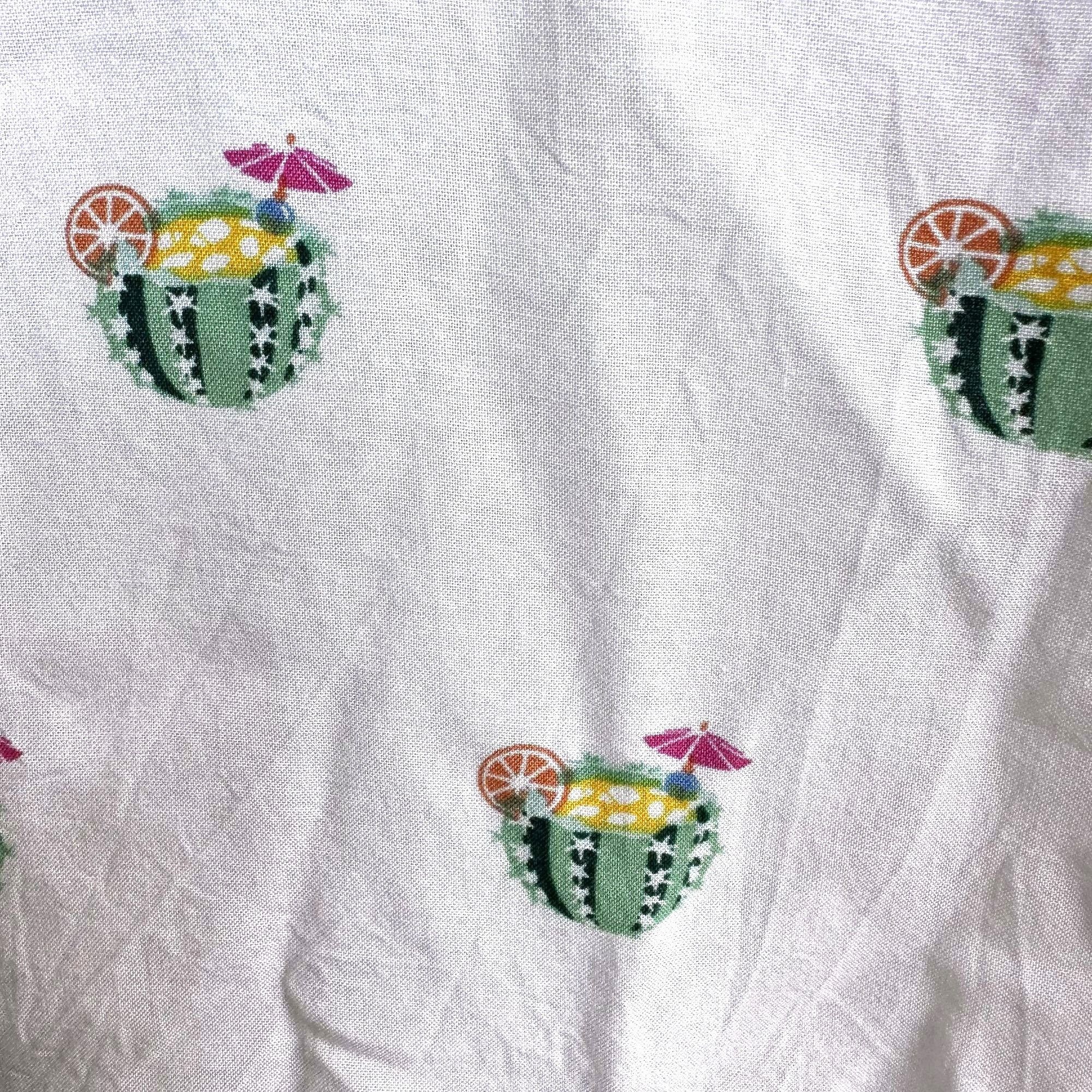 Vintage Rowdy Gentleman Cactus Cocktail Hawaiian Shirt XXL White Cru Size US XXL / EU 58 / 5 - 3 Thumbnail