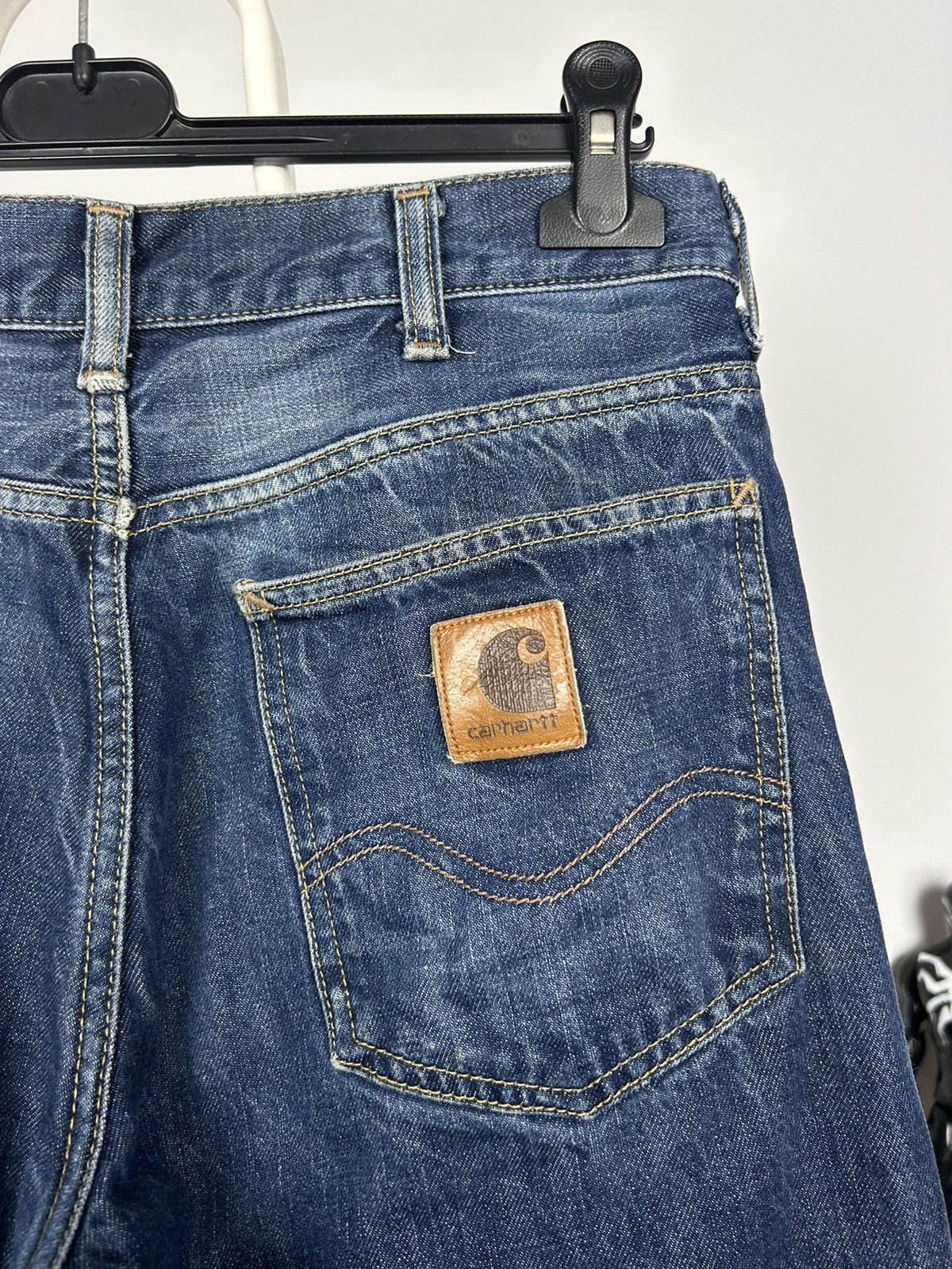 Carhartt × Jean × Vintage Carhartt Texas Pant Blue Denim Jeans Size US 29 - 3 Thumbnail