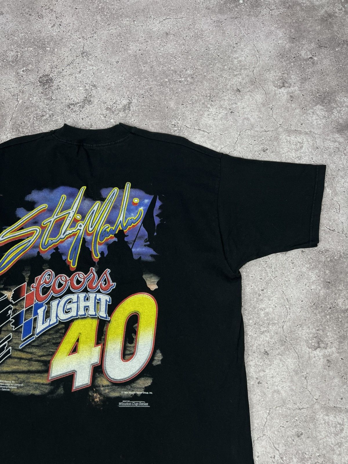 Fruit Of The Loom Vintage 1998 NASCAR Sterling Marlin T-shirt 90s Tee Size US XL / EU 56 / 4 - 20 Thumbnail