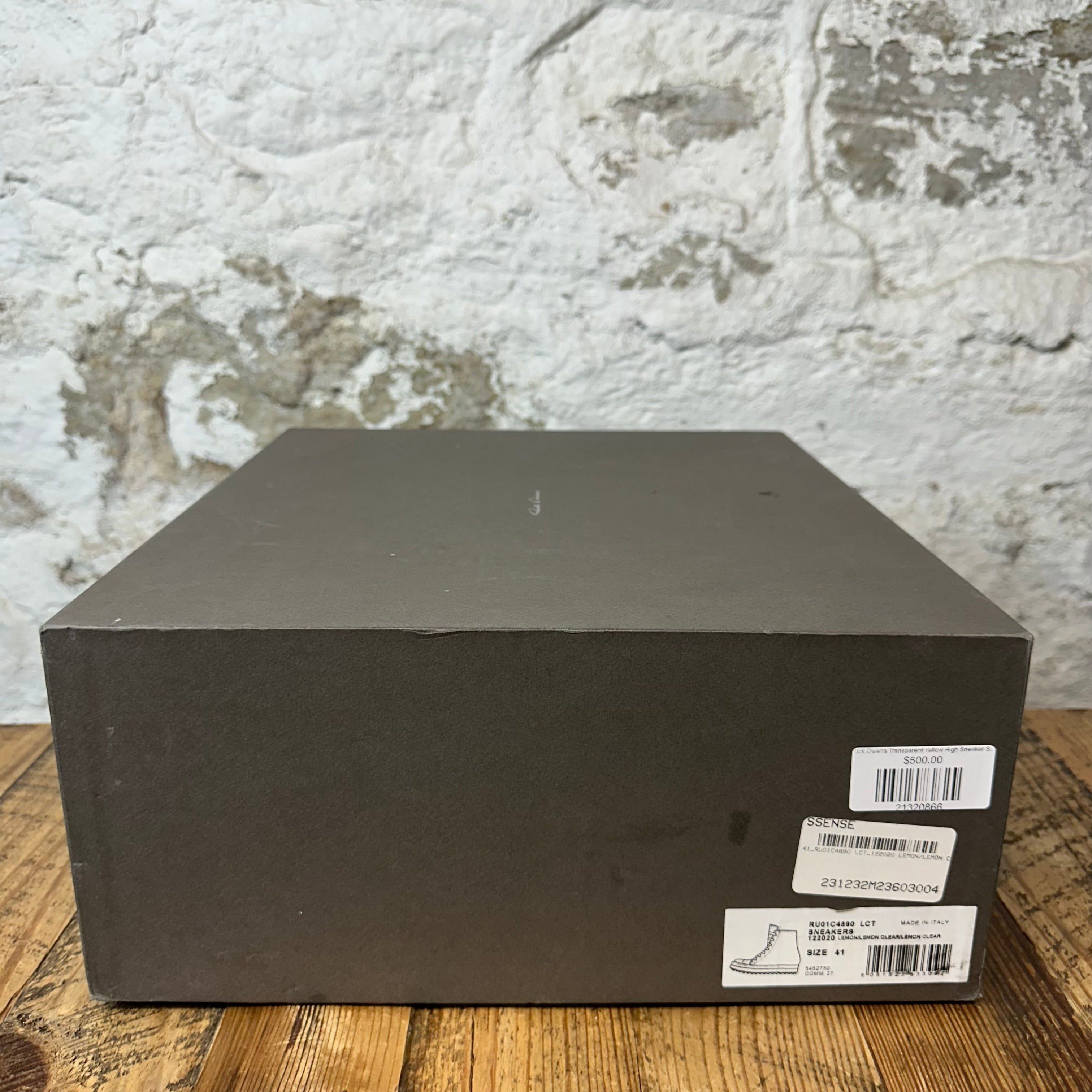 Rick Owens Rick Owens Ramone Transparent Yellow High Sneaker Sz 8 (41) Size US 8 / EU 41 - 8 Thumbnail