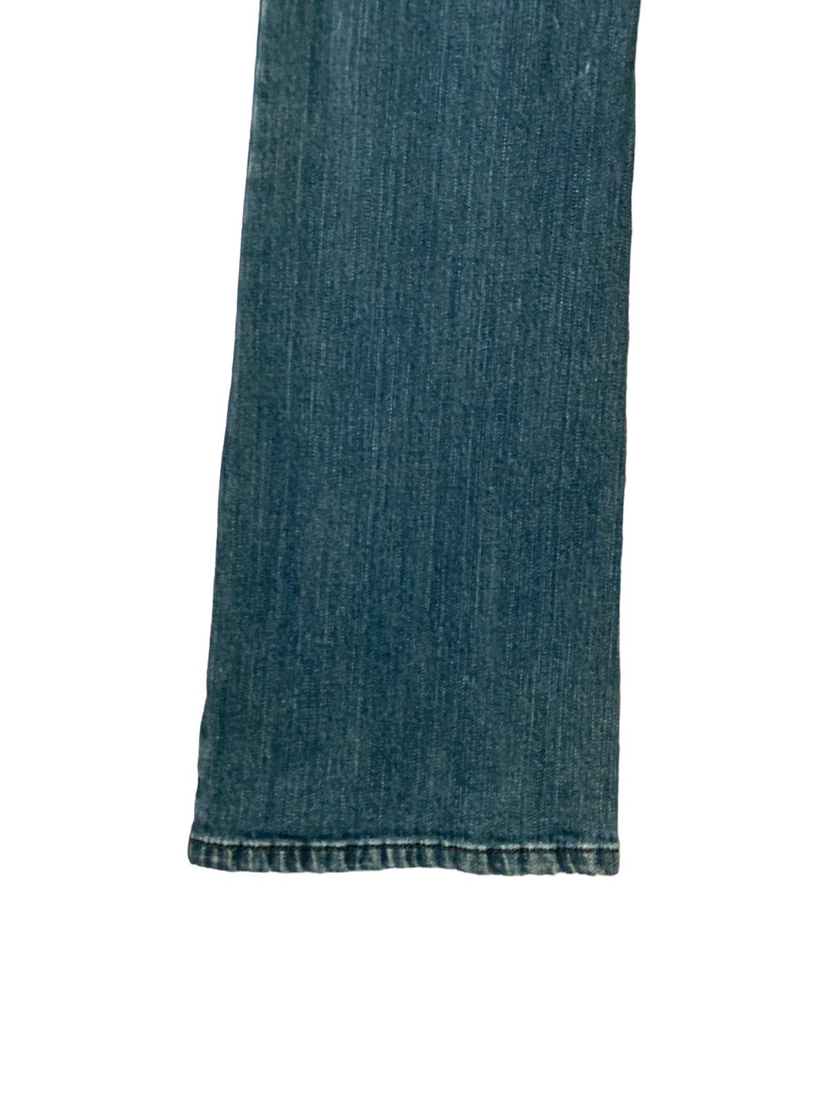 Harley Davidson Flared HARLEY DAVIDSON Leather Boot Cut Denim Jeans Size US 29 - 16 Thumbnail