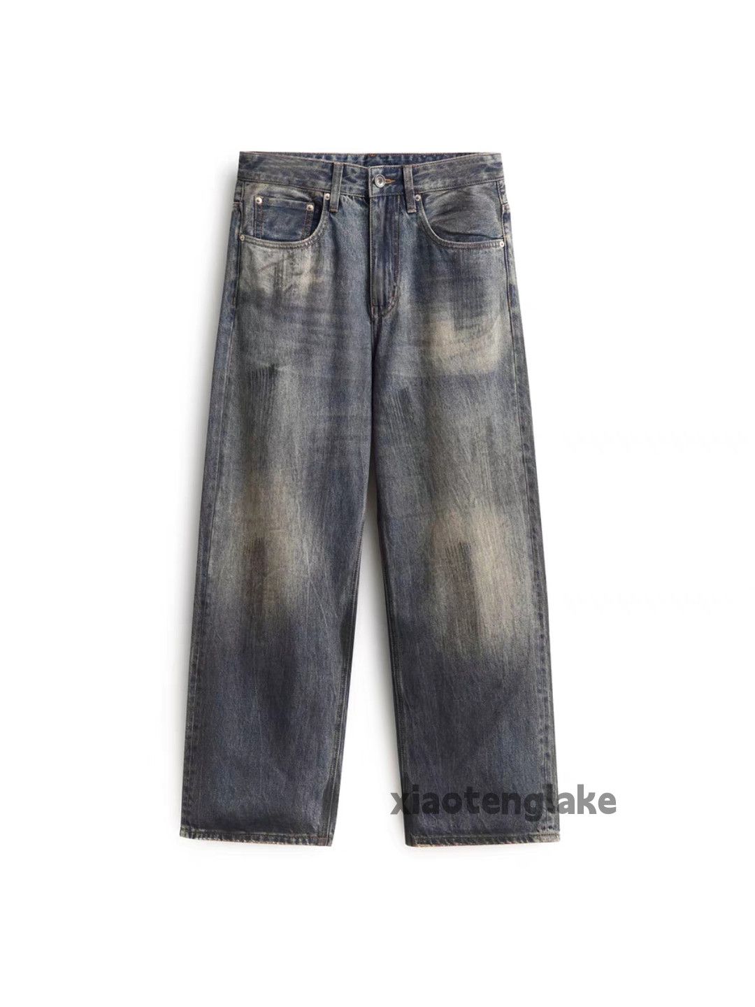 Jean × Vintage Washed faded loose baggy stain skate hiphop work jeans Size US 36 / EU 52 - 4 Thumbnail