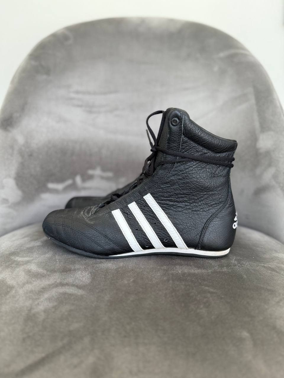 Adidas Adidas Prajna 00s Leather Black Boxing wrestling Boots Size US 6.5 / IT 36.5 - 5 Thumbnail