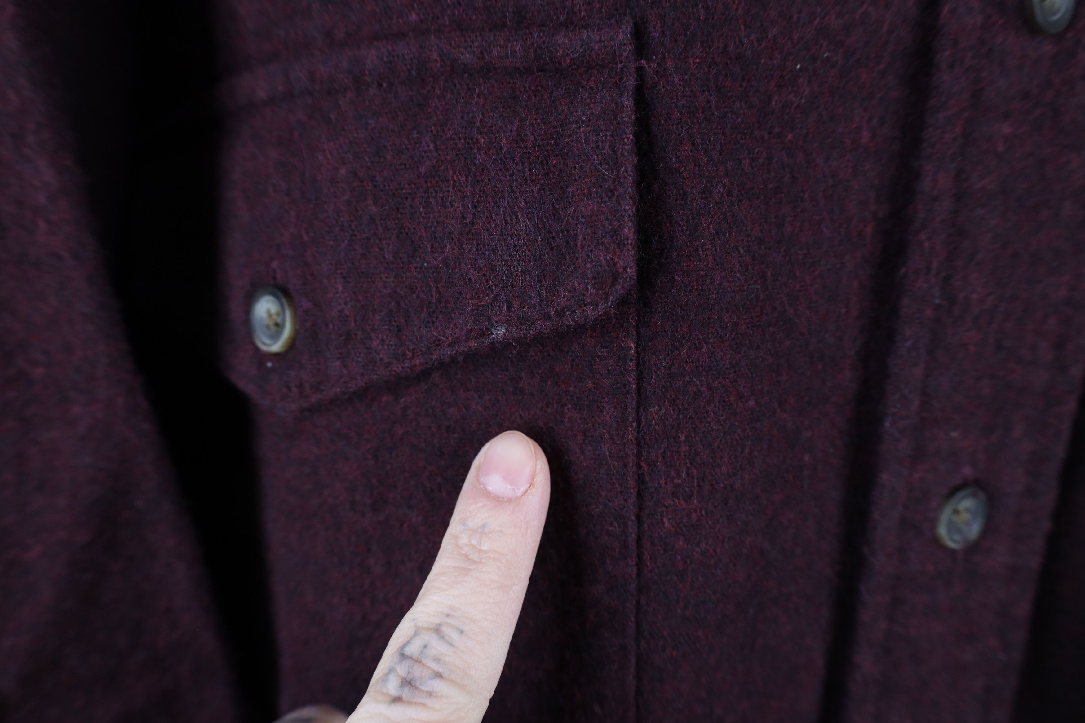 Vintage Vintage 90s Streetwear Cloth Collared Button Shirt Purple Size US L / EU 52-54 / 3 - 4 Thumbnail