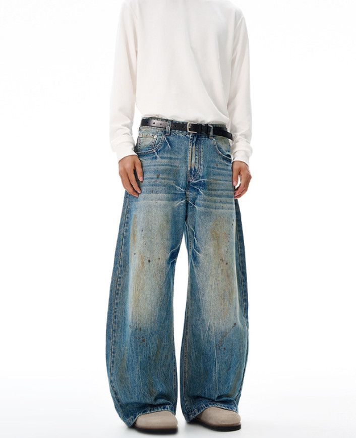 Vintage Men's vintage distressed American baggy cutaway jeans Size US 32 / EU 48 - 3 Thumbnail