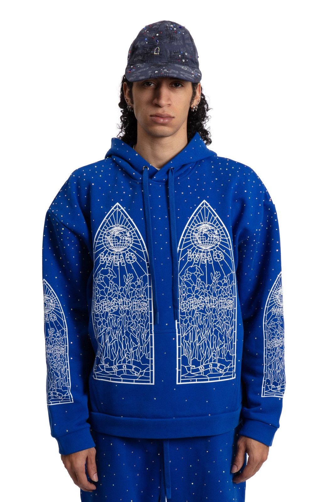 Who Decides War Who decodes war hoodie ‘’Rhinestones’’ Size US M / EU 48-50 / 2 - 2 Thumbnail