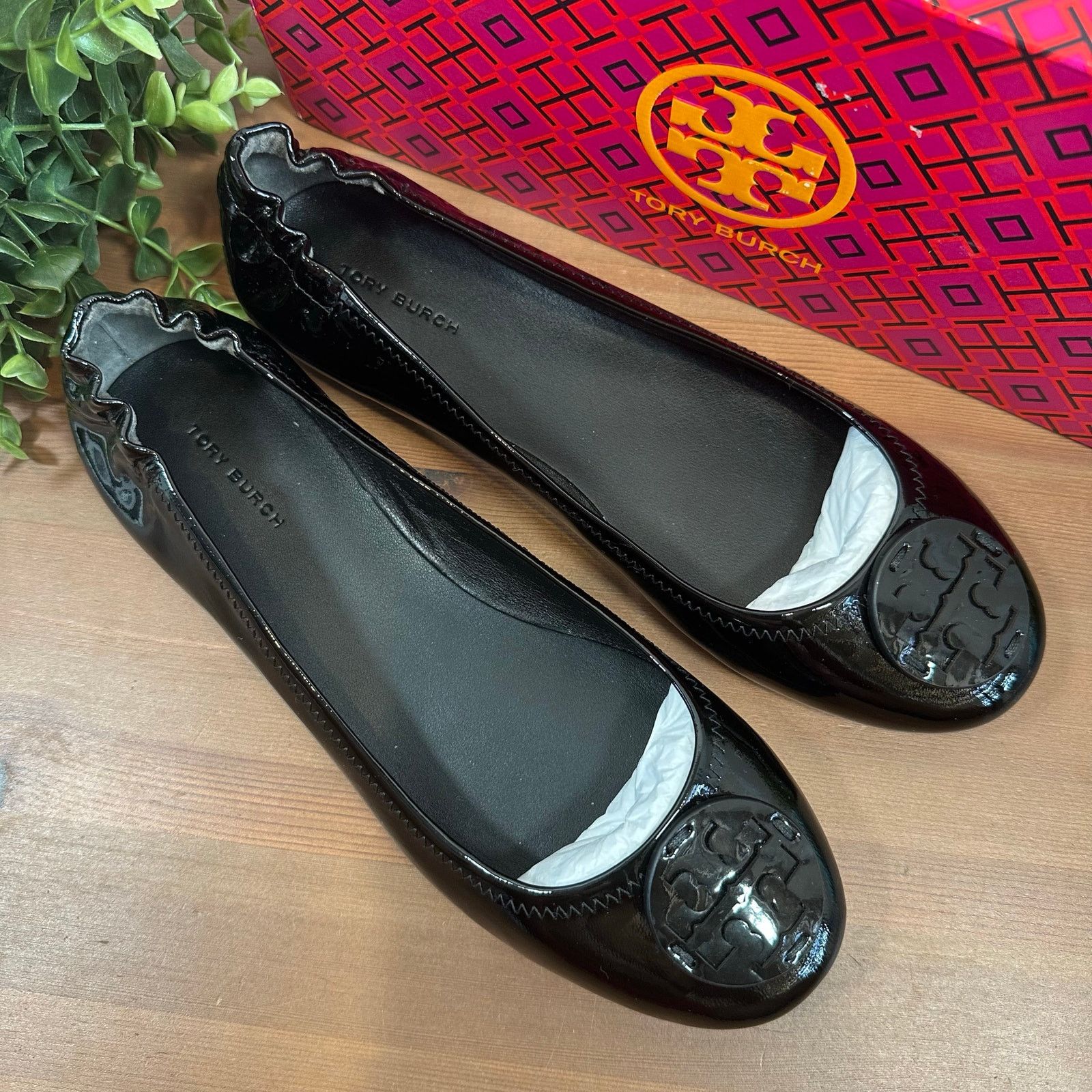 Tory Burch Tory Burch Minnie Travel Patent Leather Ballet Flats Size US 5.5 / IT 35.5 - 2 Thumbnail
