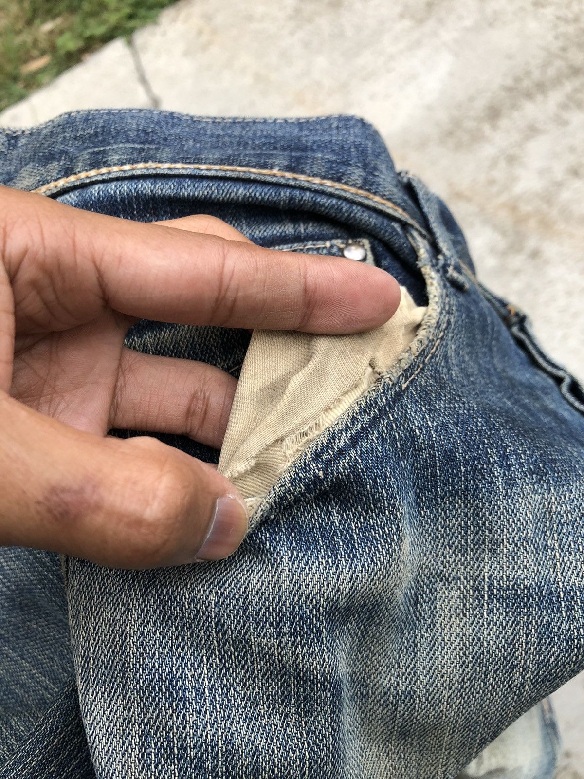 NANO universe SLIM FIT DISTRESSED DENIM BY NANO UNIVERSE Size US 30 / EU 46 - 3 Thumbnail